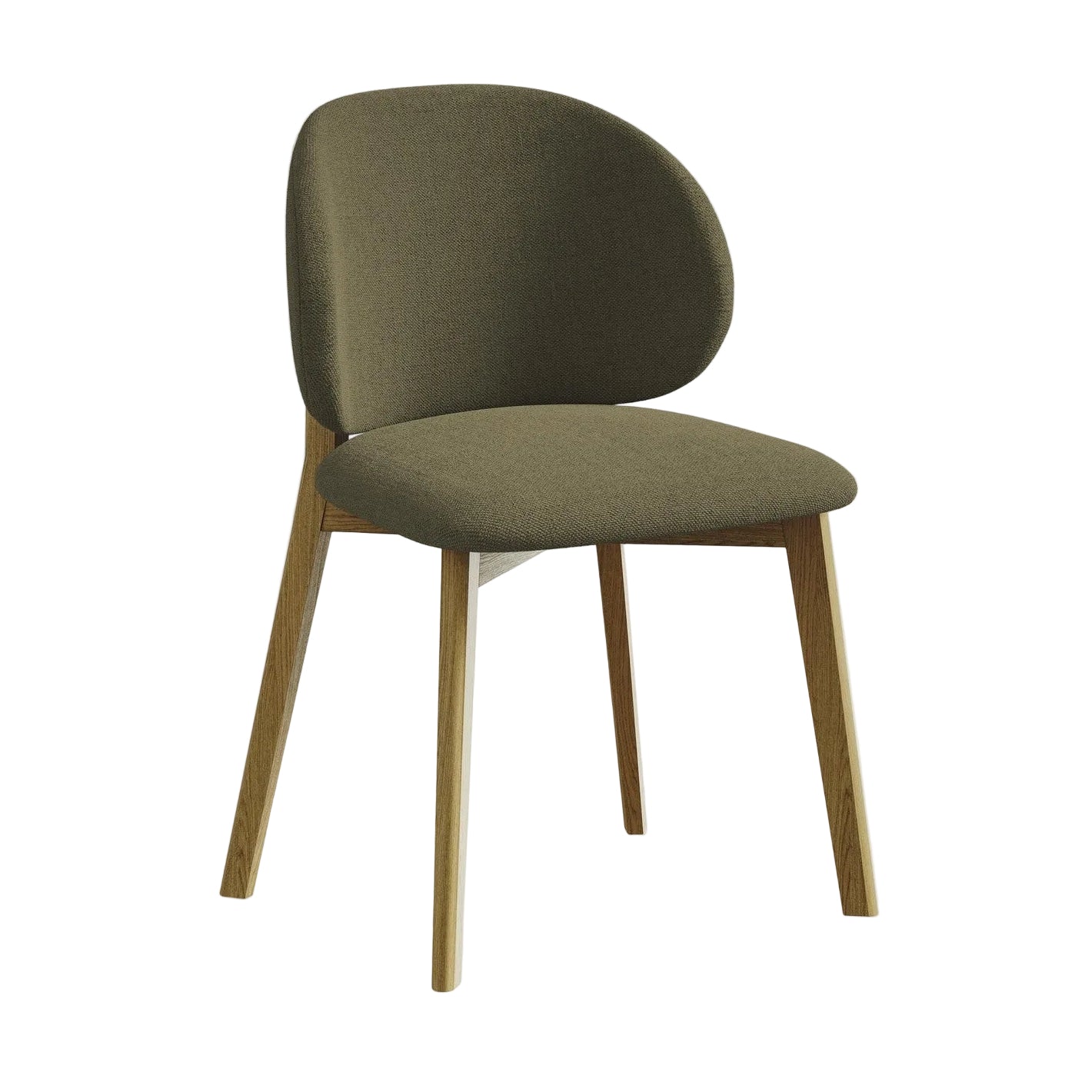 PAHOA Chair in Olive with Beech Base