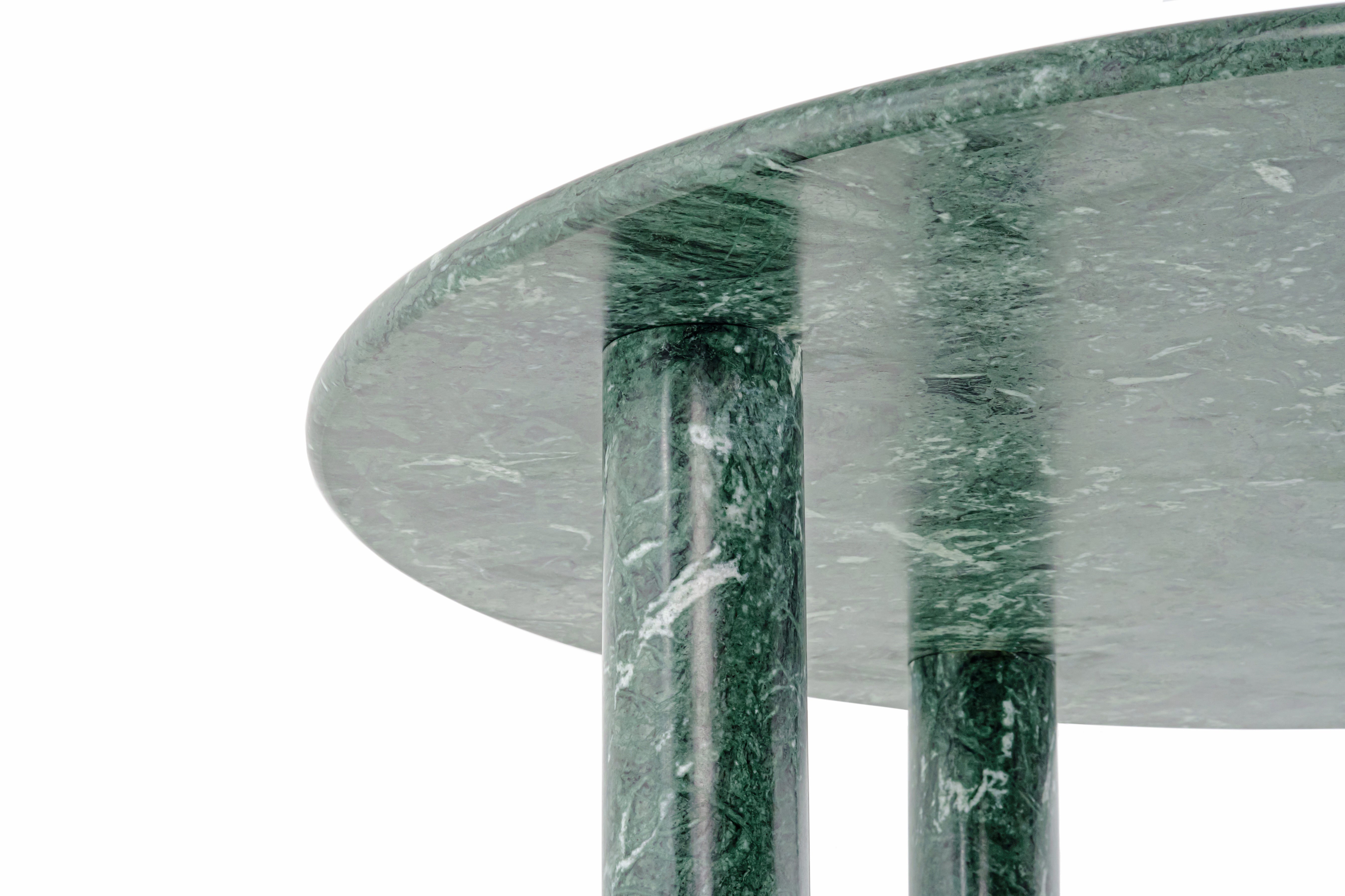 Ronde tafel PAUL - BEPERKTE EDITIE groene marmer