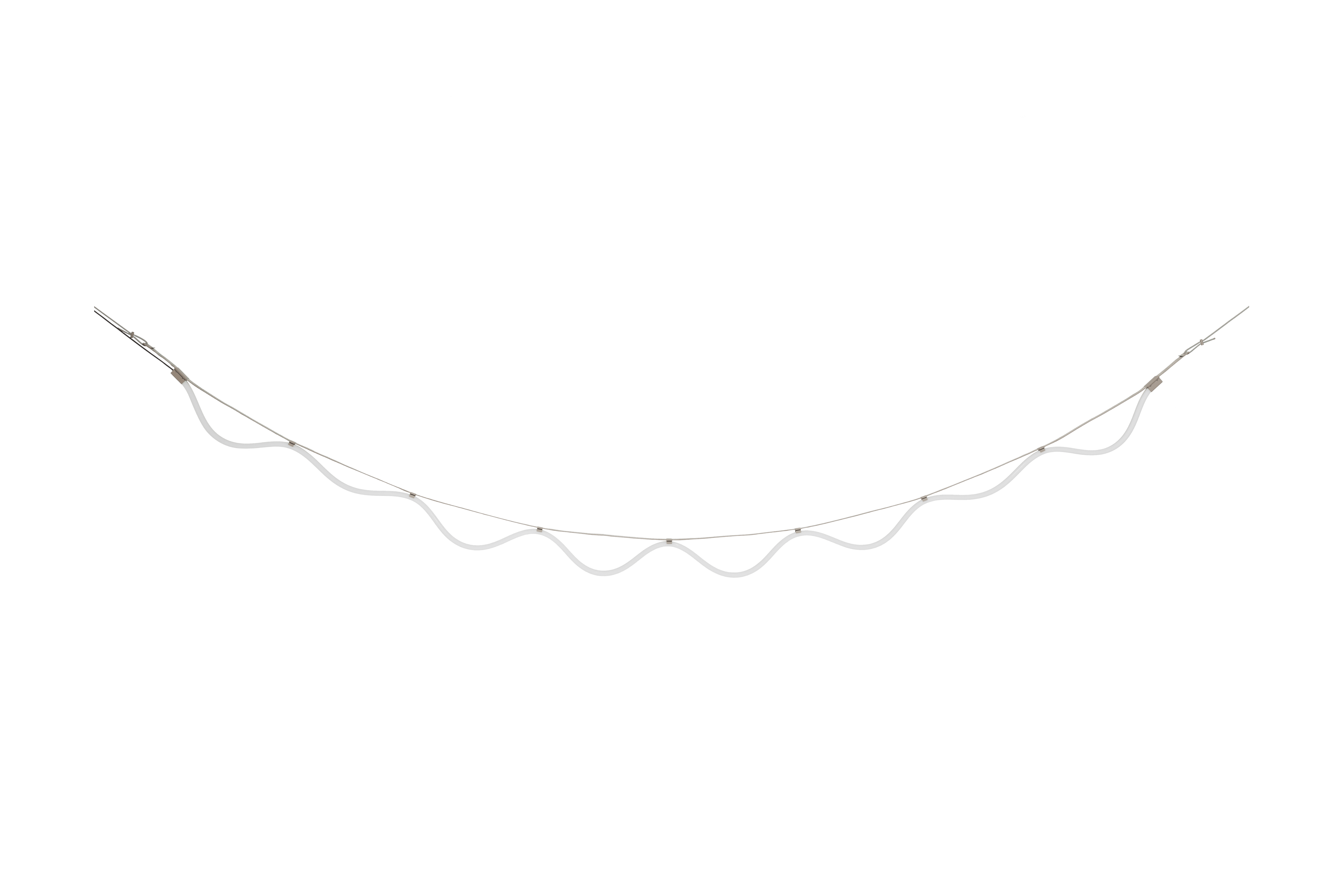 Hanglamp SPLINE beige met blauw