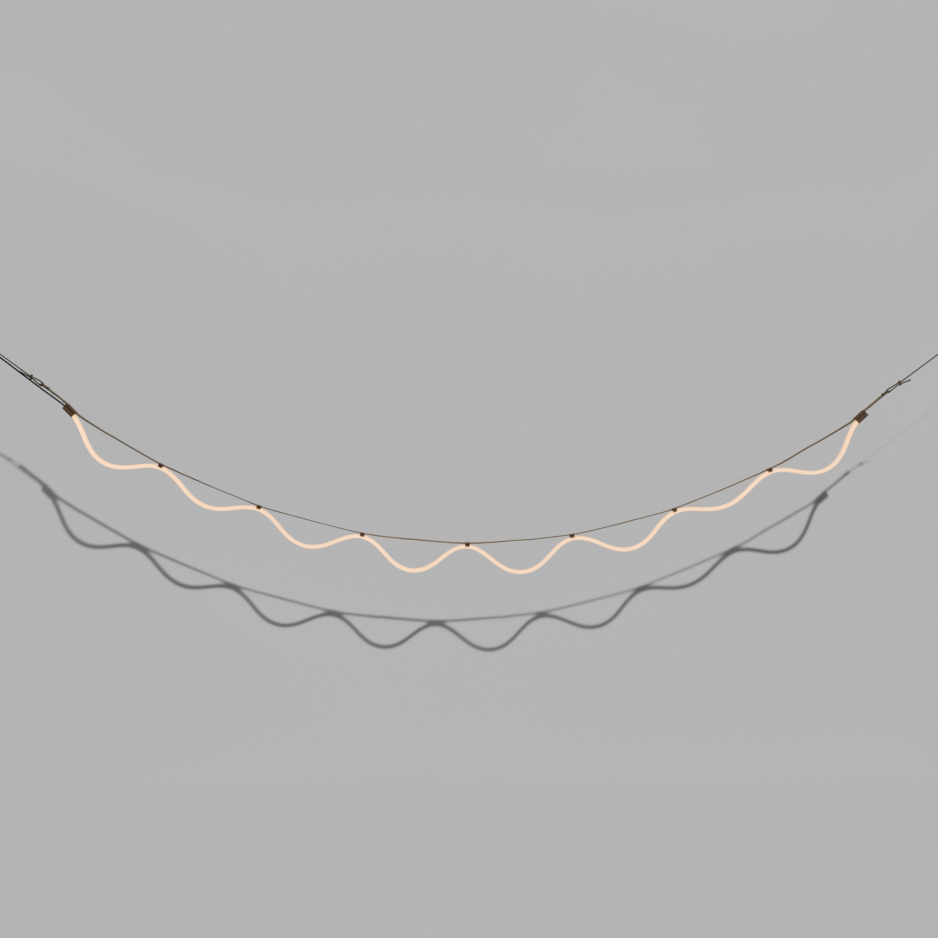 Hanglamp SPLINE beige met blauw
