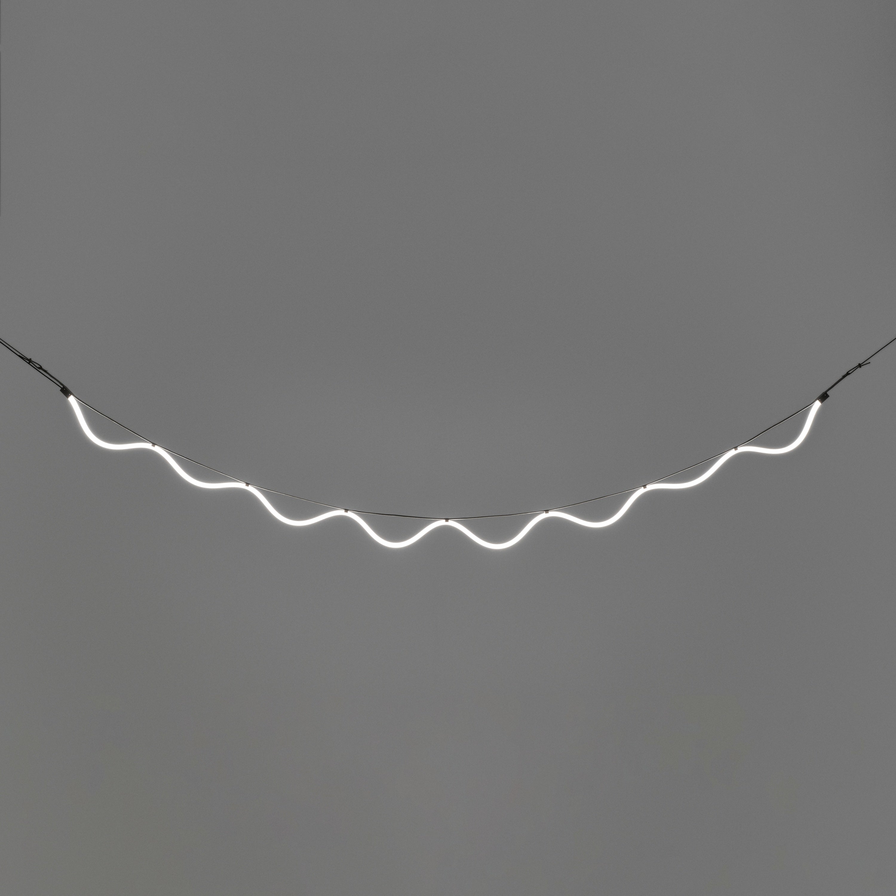 Hanglamp SPLINE beige met blauw