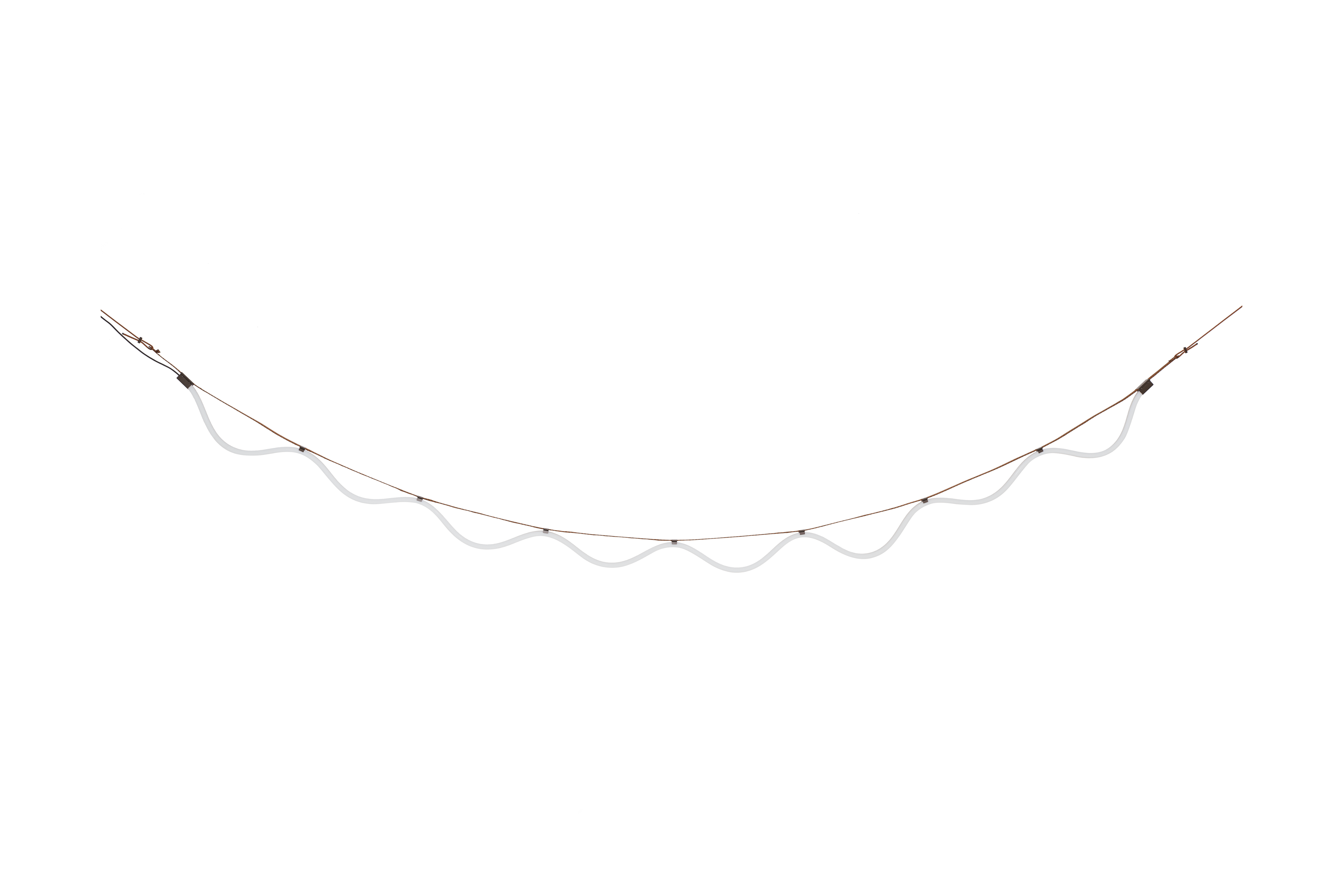 Hanglamp SPLINE bruin met oranje