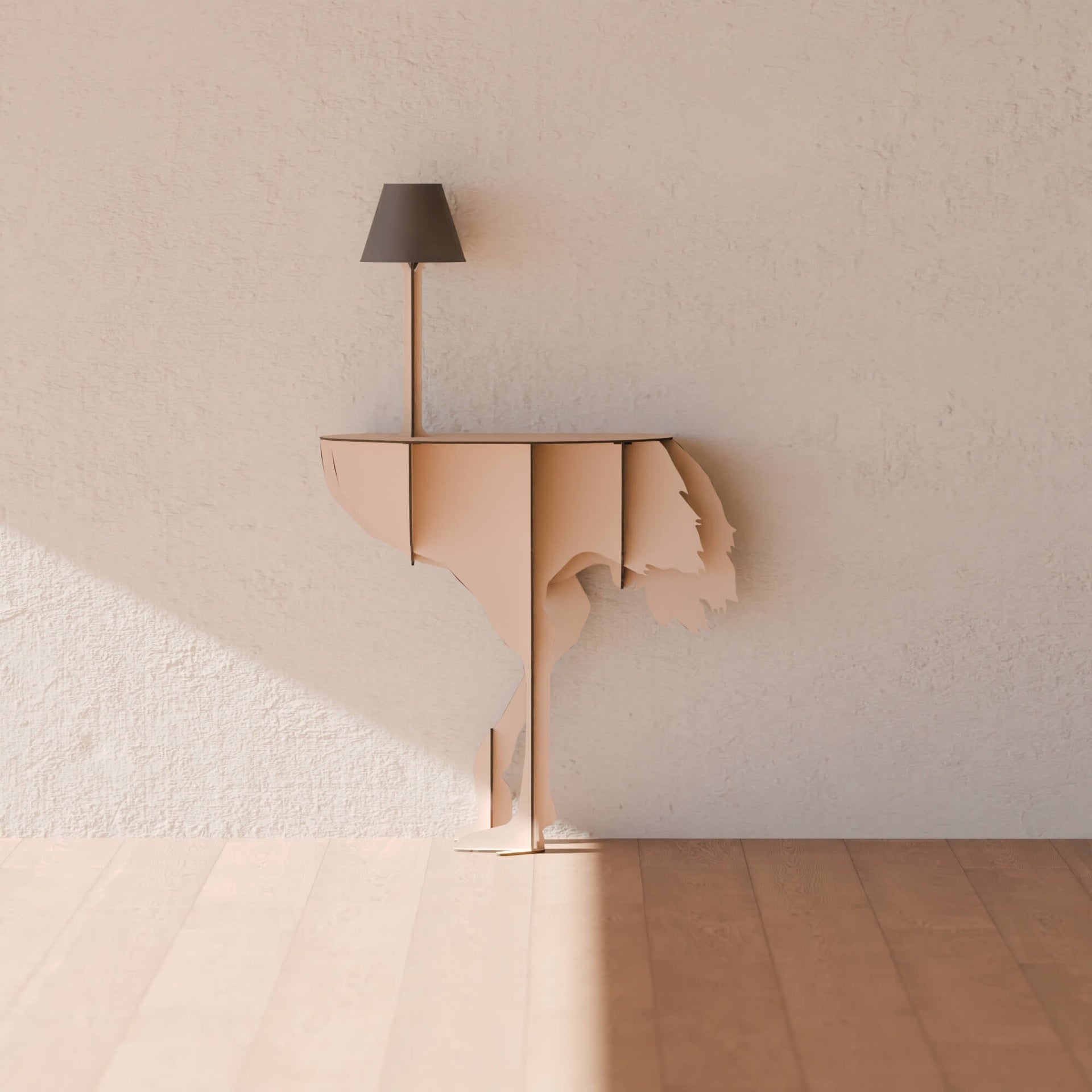 Consola met lamp DIVA LUCIA beige