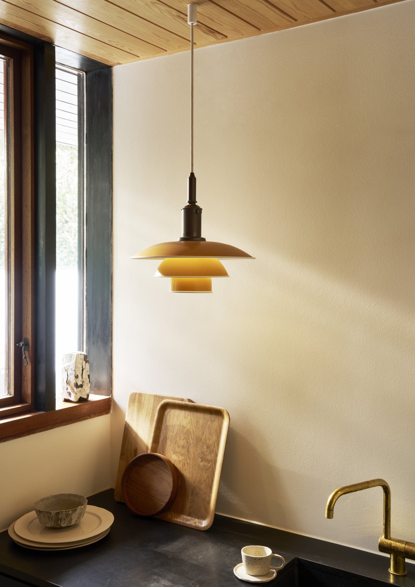 PH 3½-3 METAL yellow pendant lamp