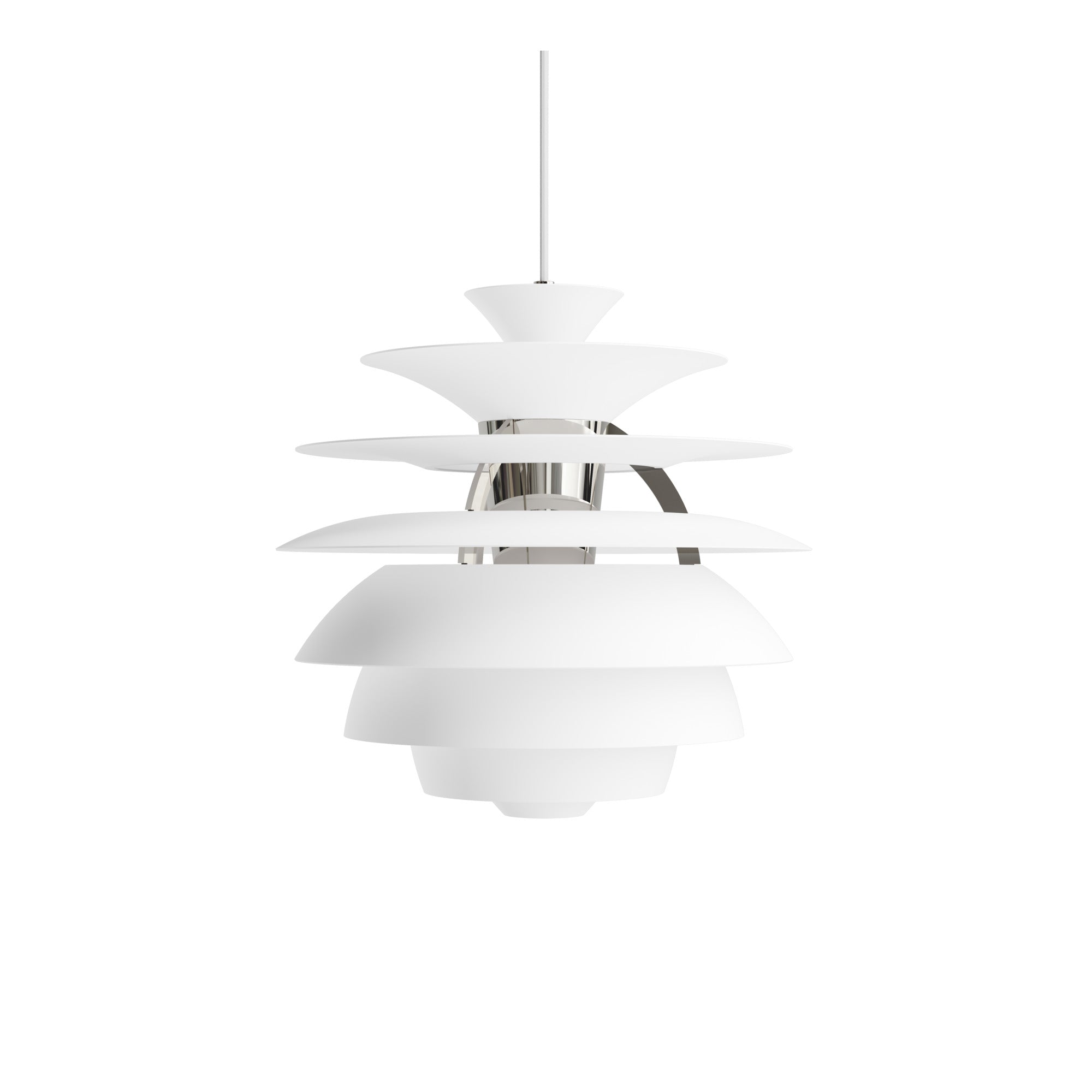 PH SNOWBALL pendant lamp cream with chrome finish