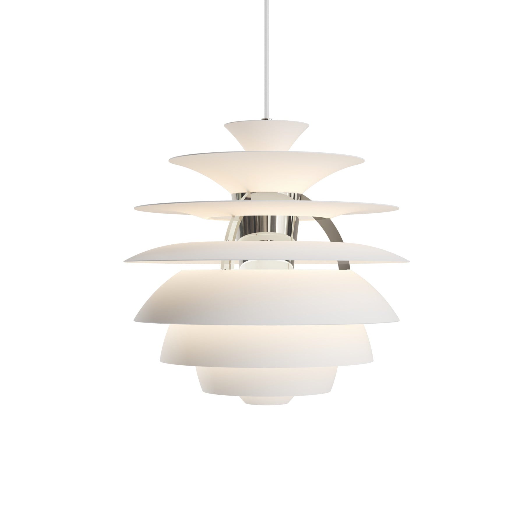 PH SNOWBALL pendant lamp cream with chrome finish