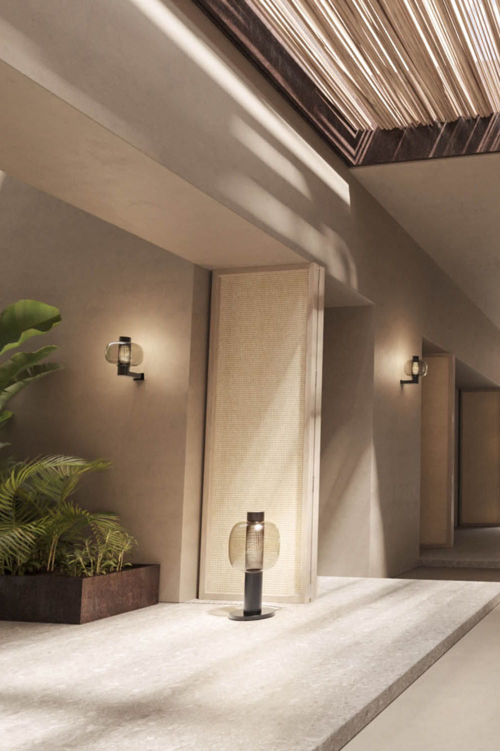 Wandlamp BONBORI van geblazen glas