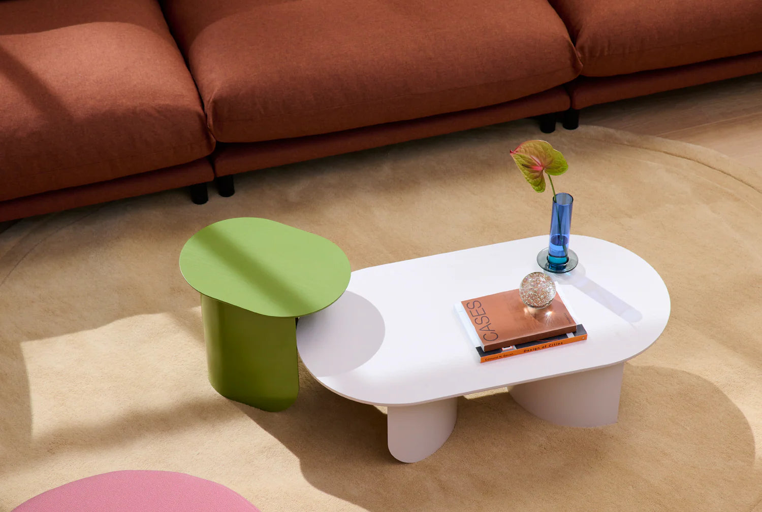 Zijtafel PLATEAU zalmkleurig