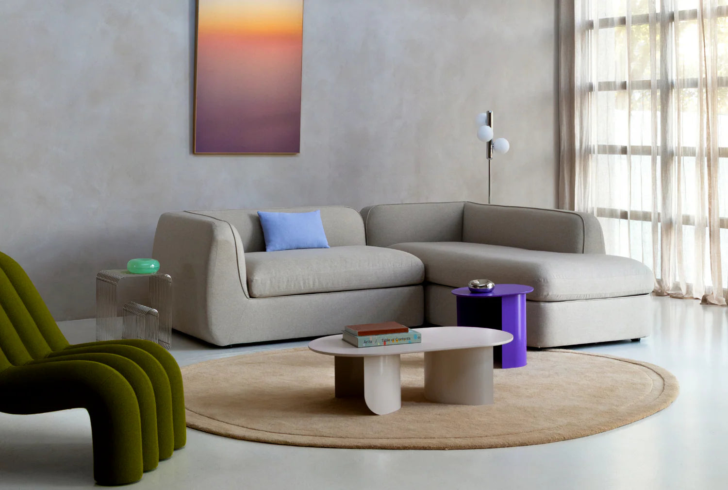 Zijtafel PLATEAU donker koraal