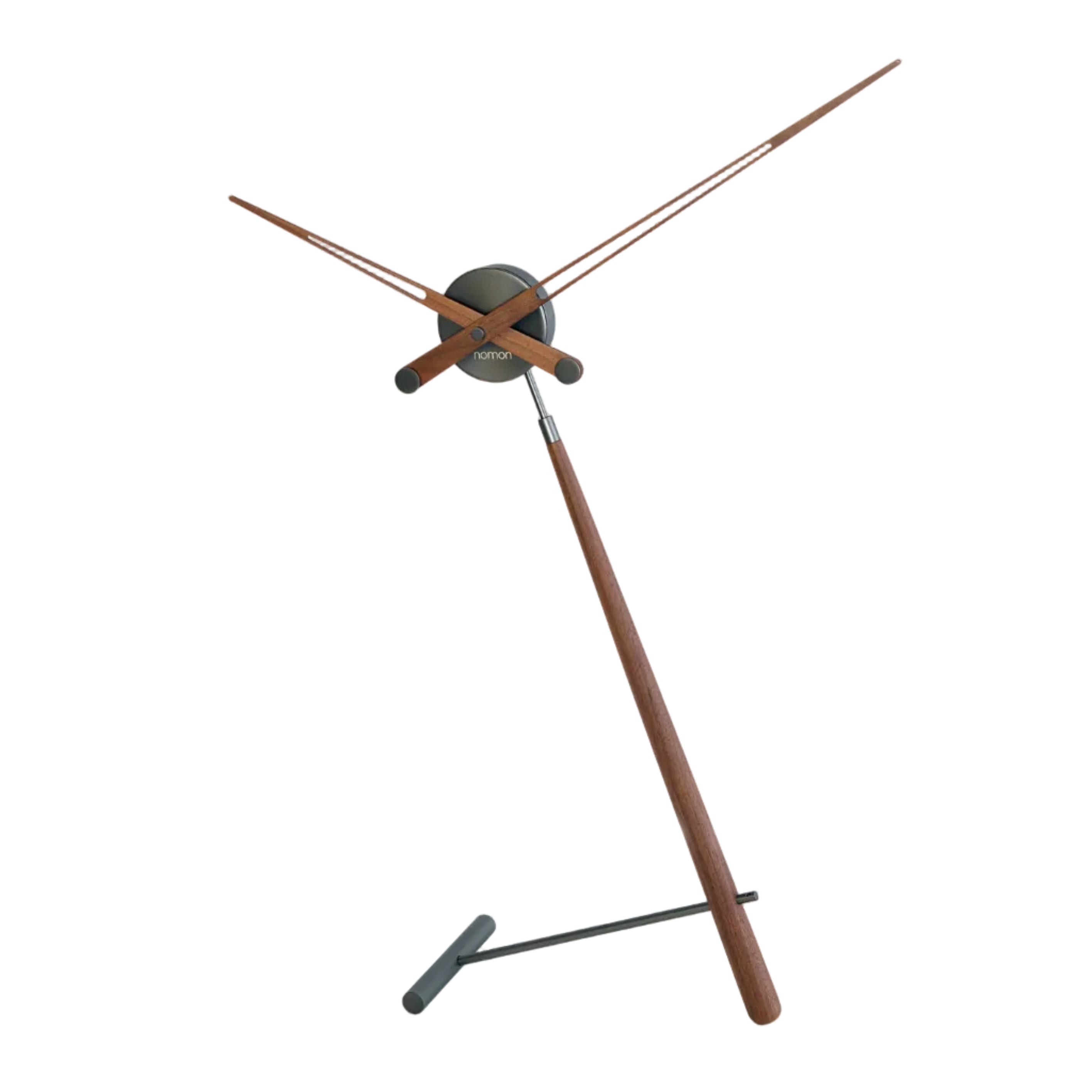 PUNTERO table clock walnut wood with graphite finish