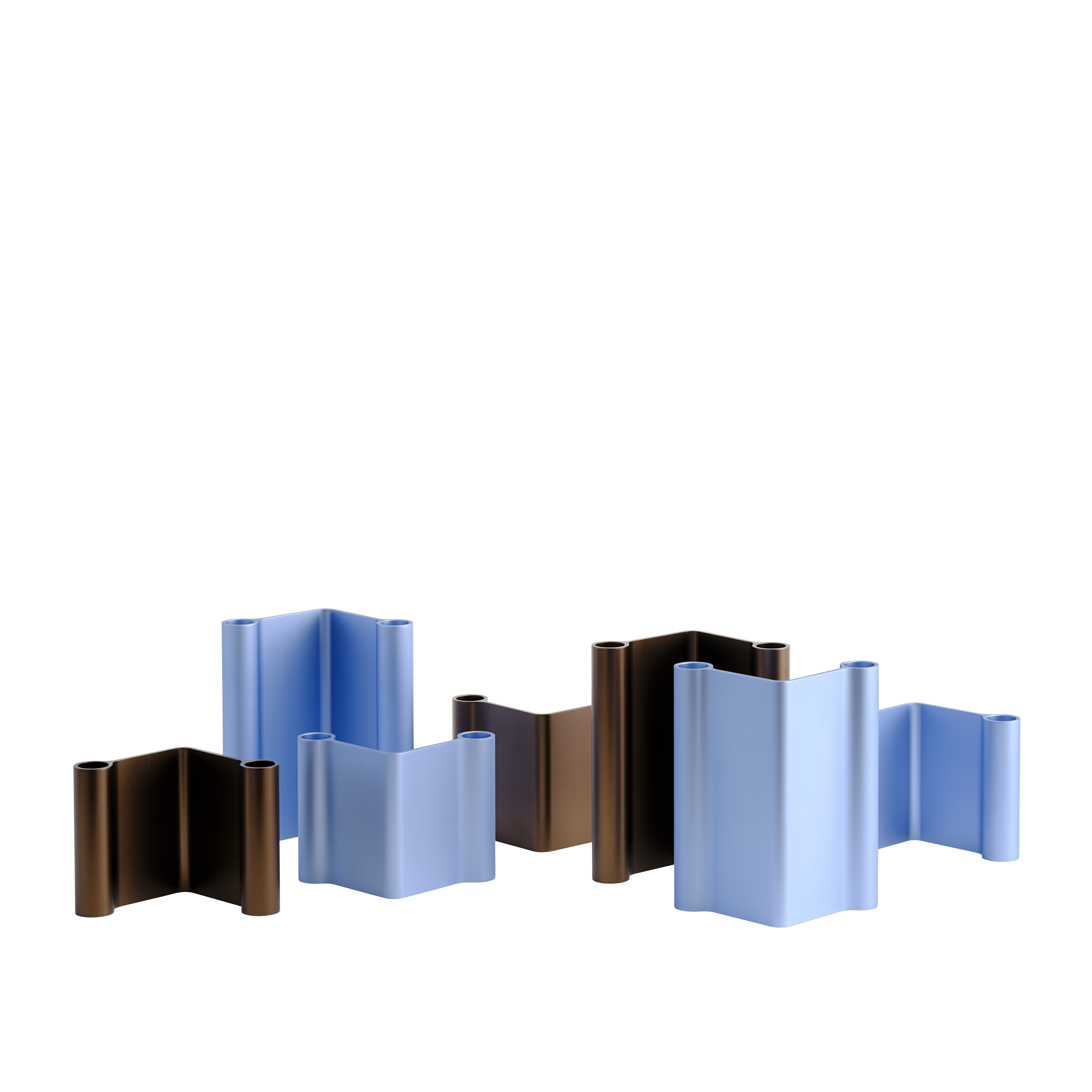 Candleholder PAIR lichtblauw