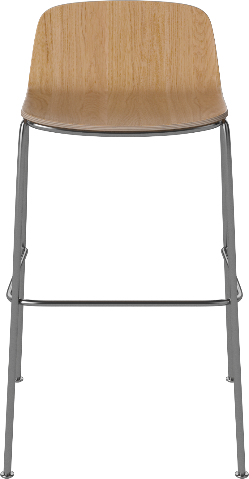 Hocker PALM eikenfineer met metalen basis