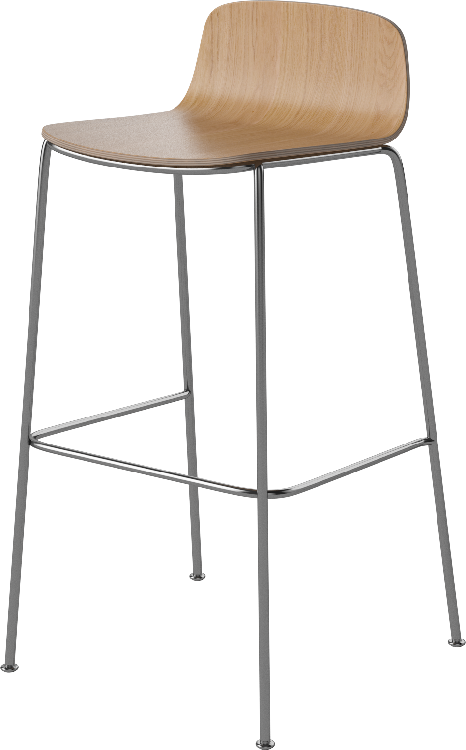 Hocker PALM eikenfineer met metalen basis