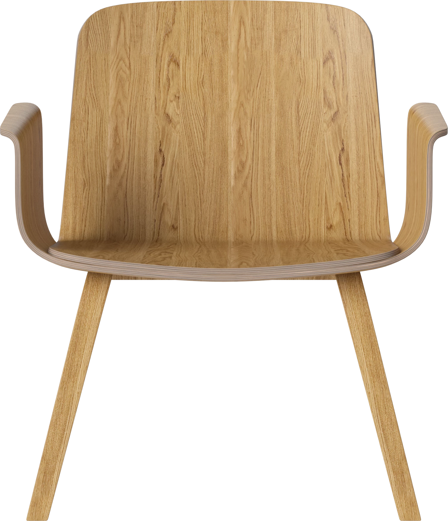 Sessel mit Palmenarmlehnen Eichenfurnier