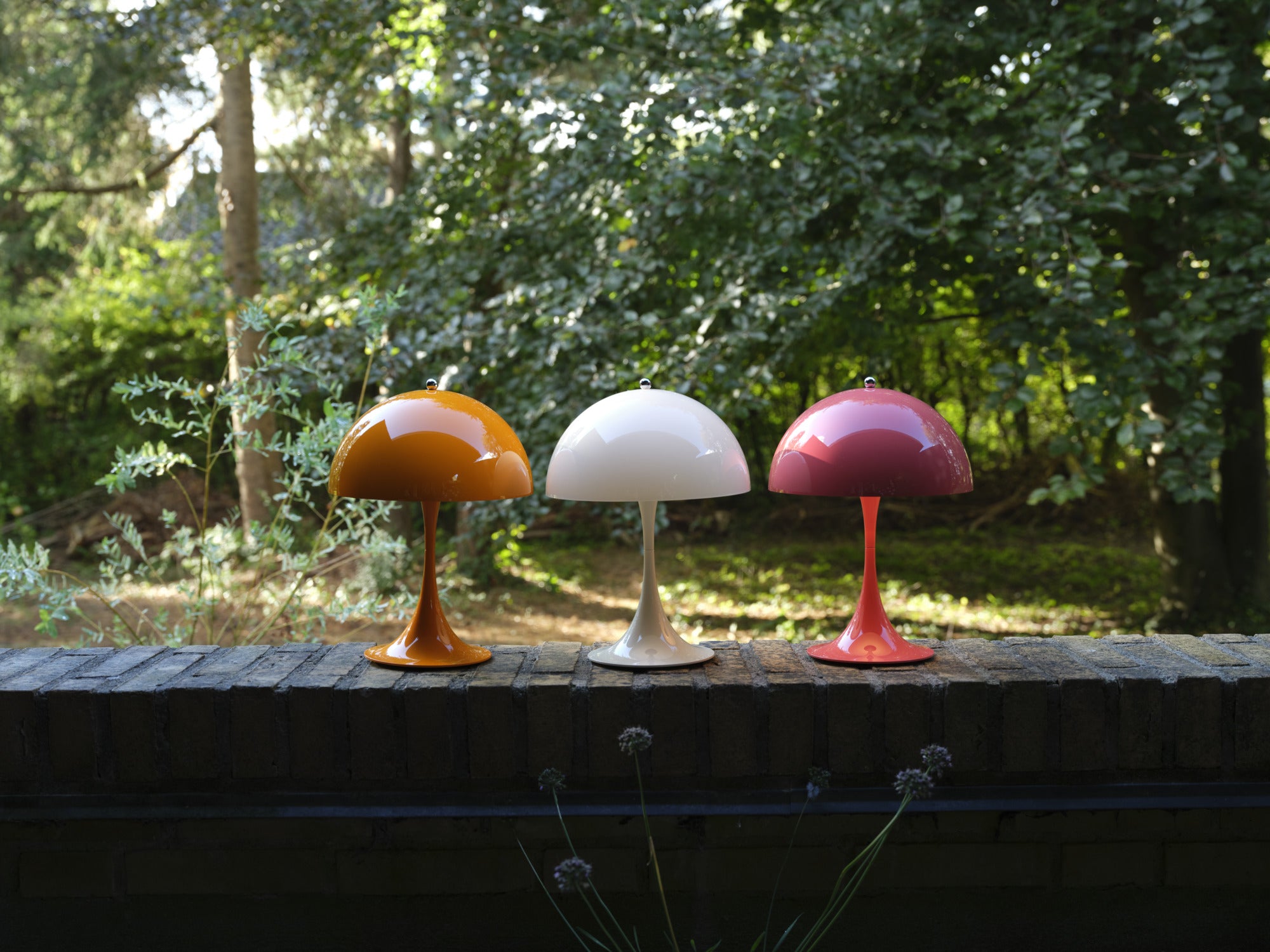 Draagbare lamp PANTHELLA 250 beige opaal