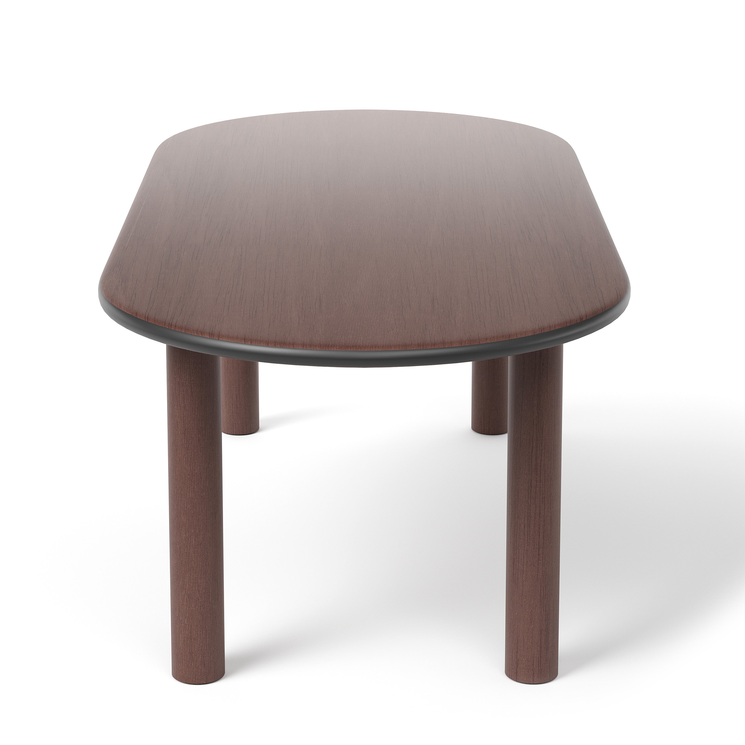 Ovaler Tisch PAUL aus braunem Eschenholz