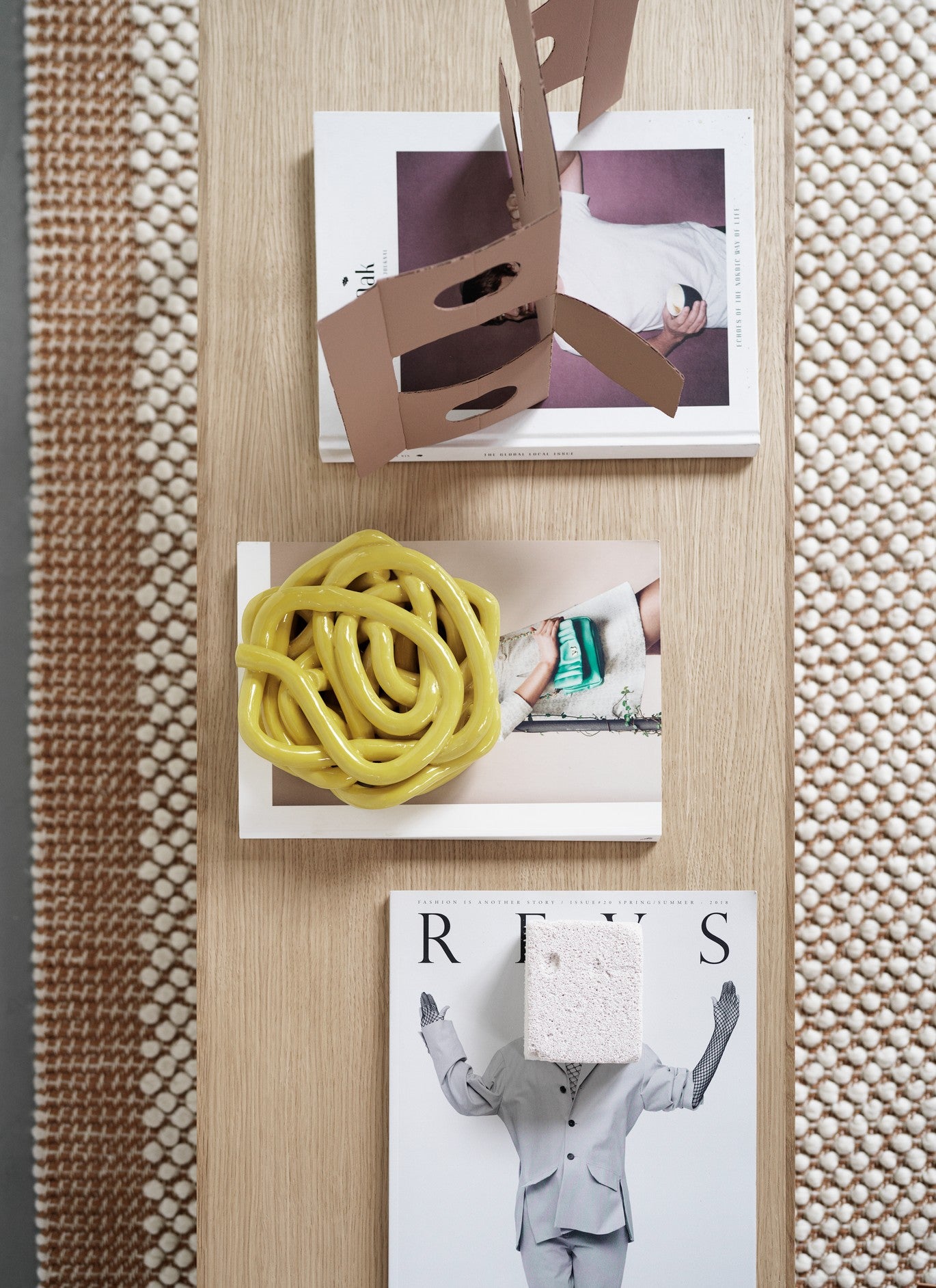 TAPijt PEBBLE oranje met beige