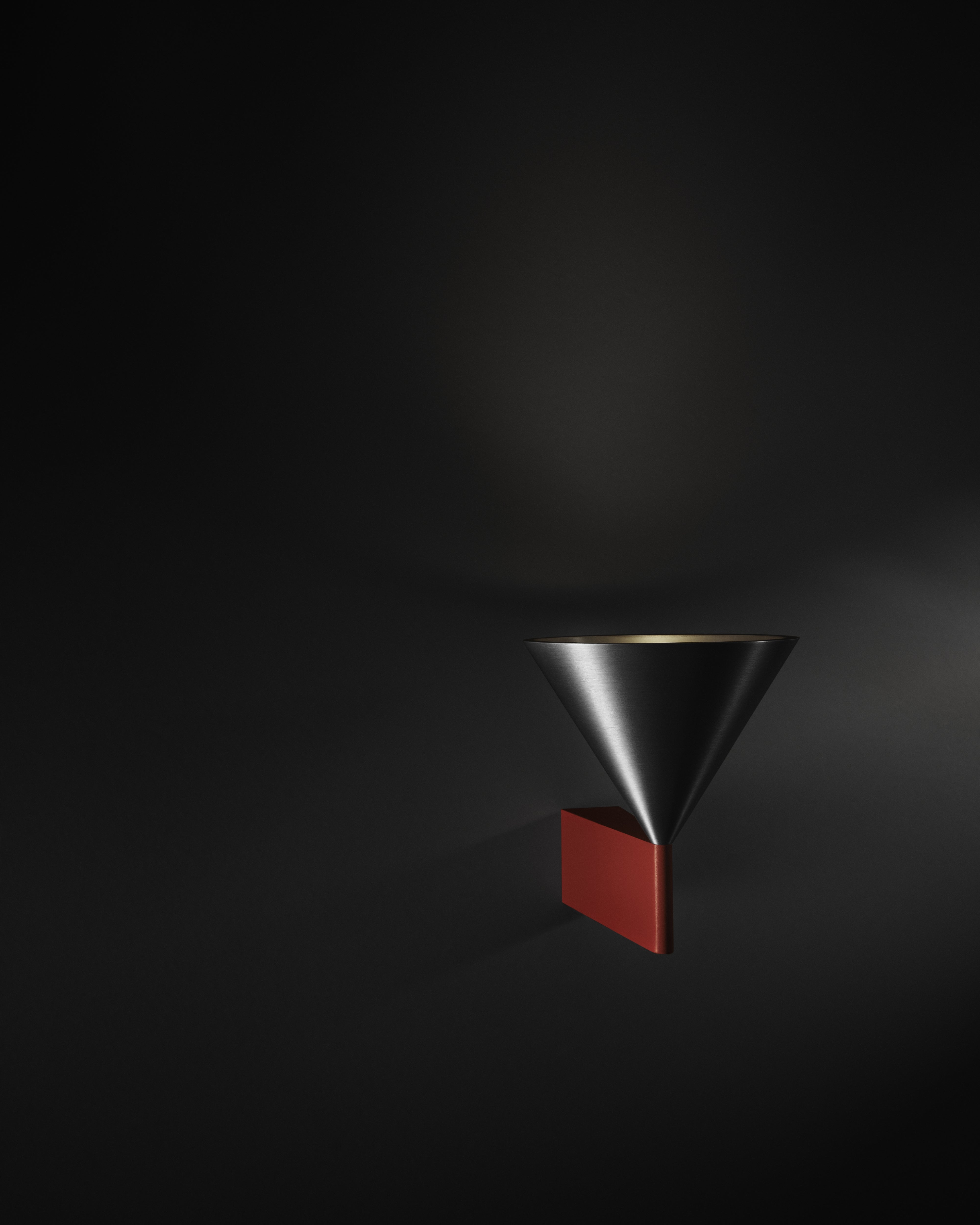 Wandlamp APOLLO rode sinaasappel