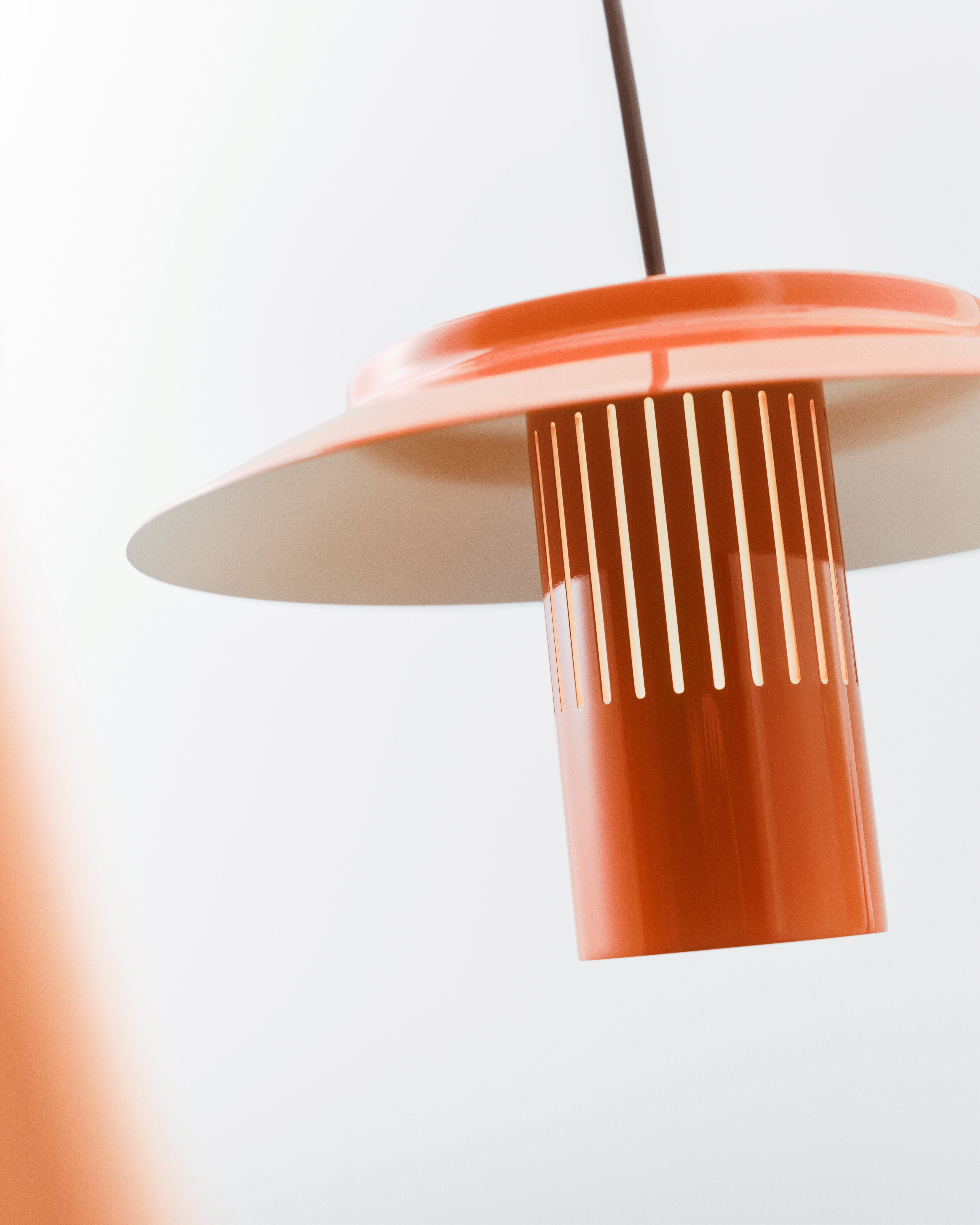 Hängelampe LILLE rot-orange