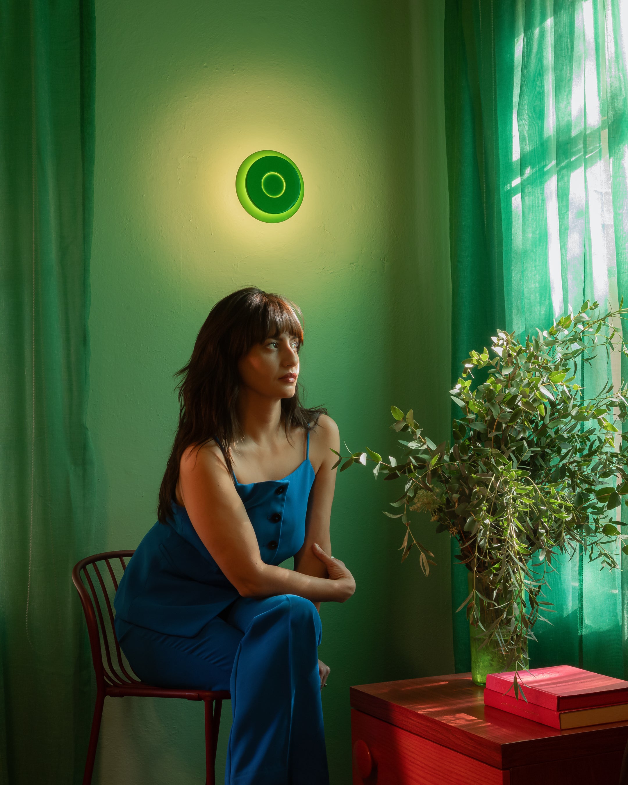 LILLE green wall lamp