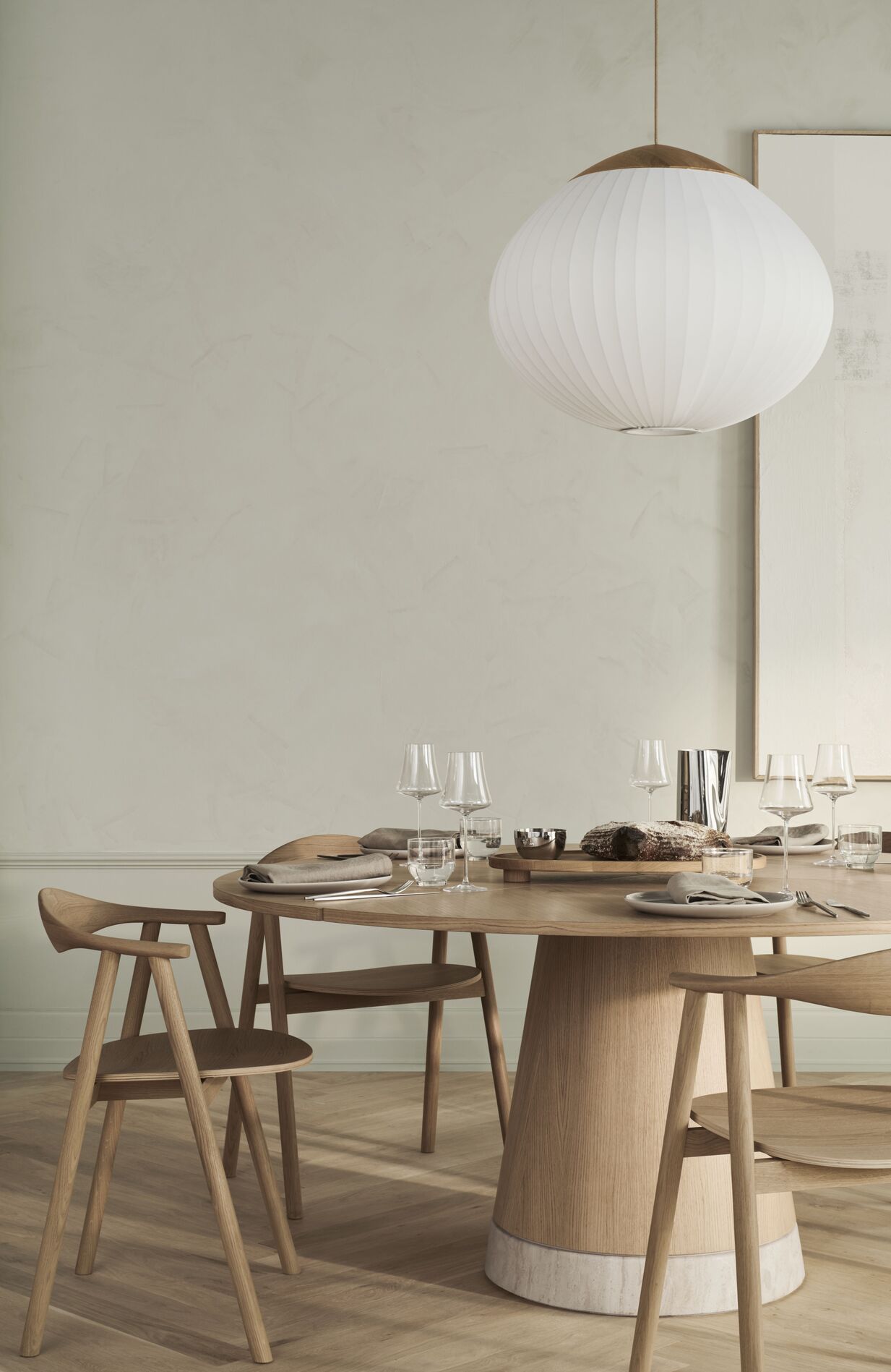 Ronde tafel PIRO van eikenhout