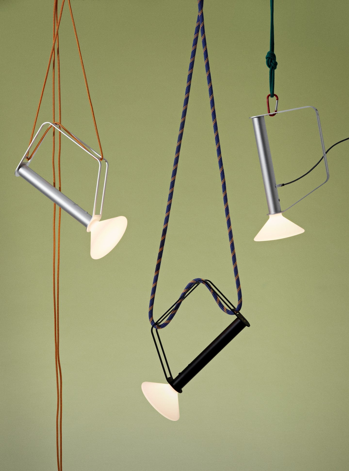 Draagbare buitenlamp PITON zilver