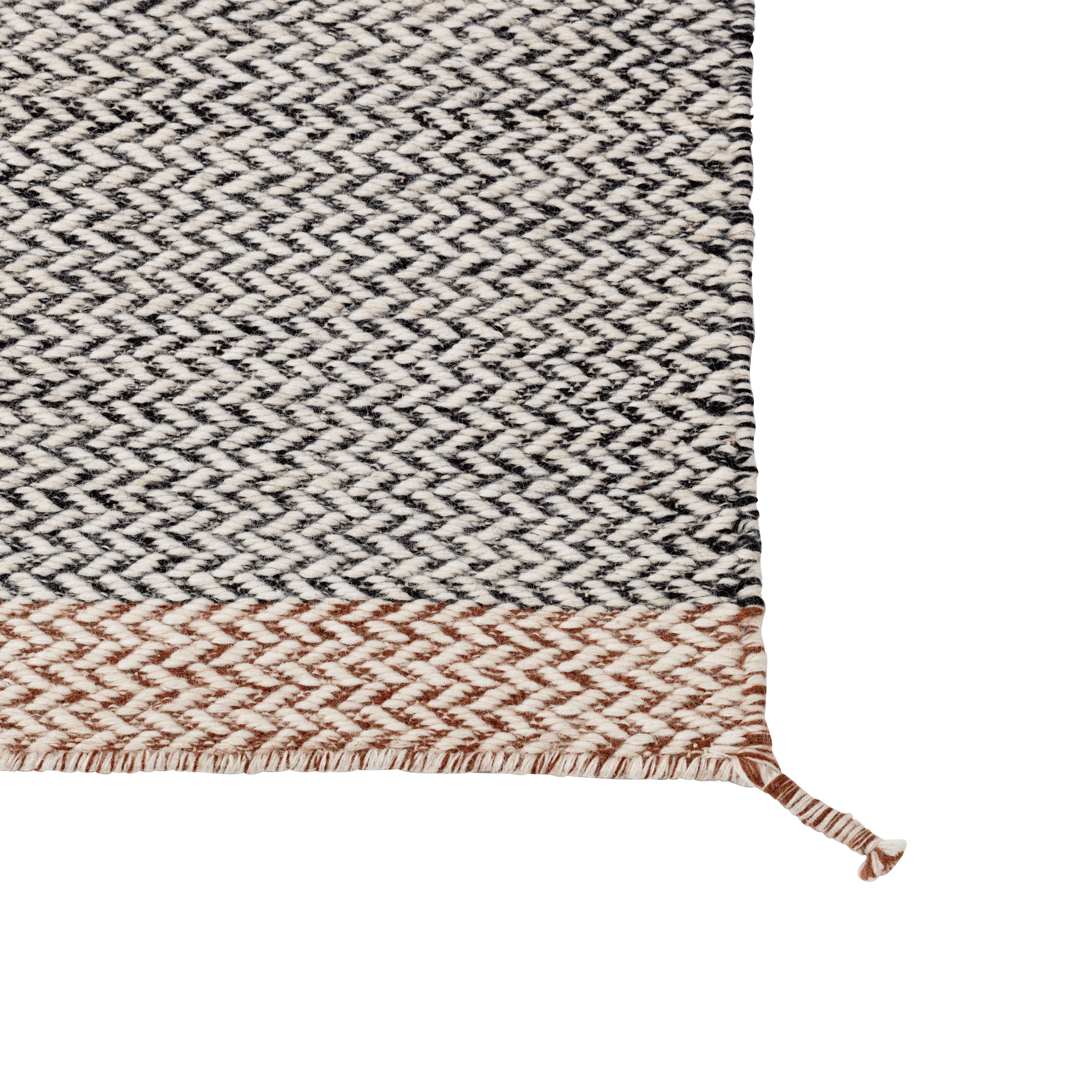 Vloerkleed PLY zwart-wit