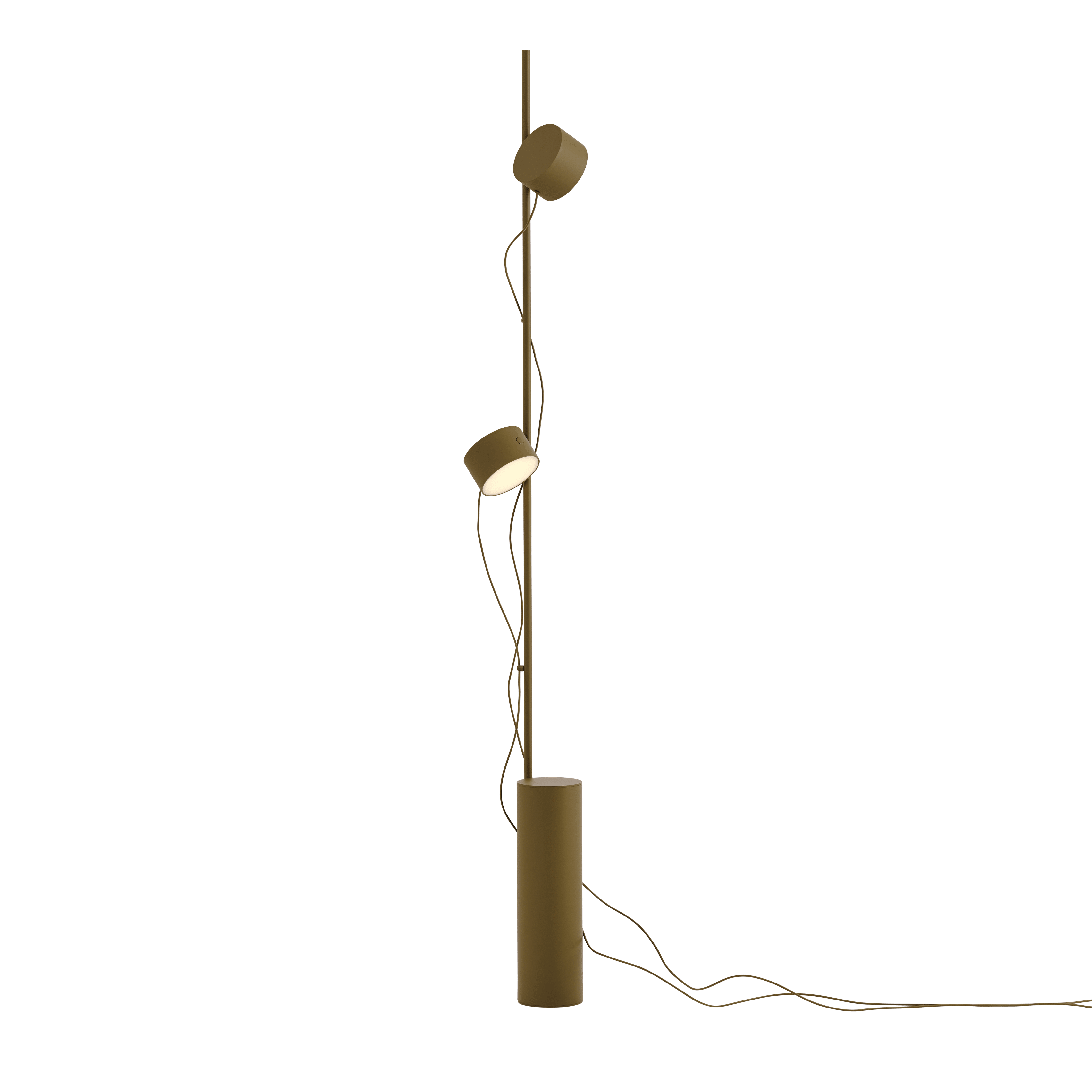 Lampa podłogowa POST brązowo-zielony