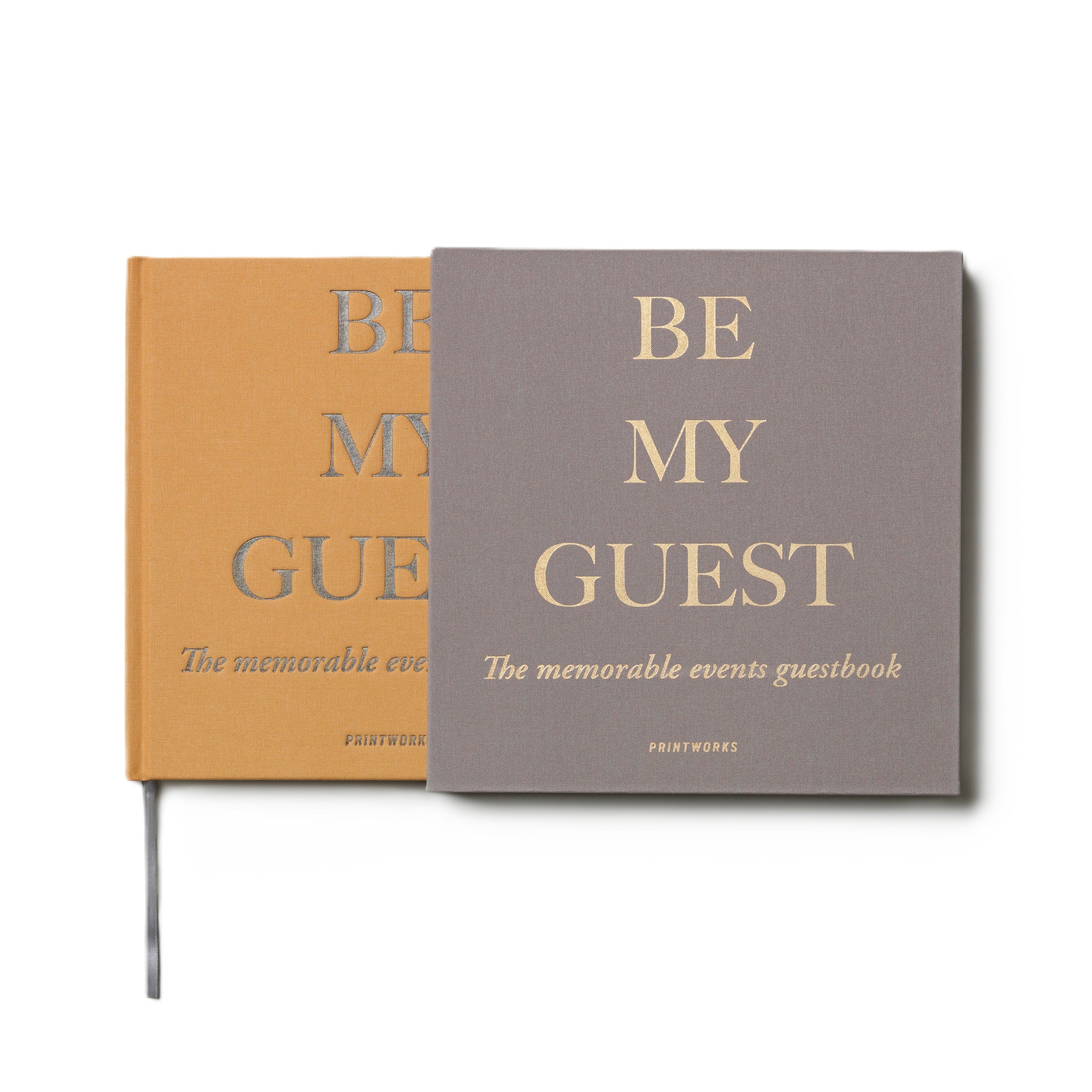 Gastenboek BE MY GUEST grijs met goud