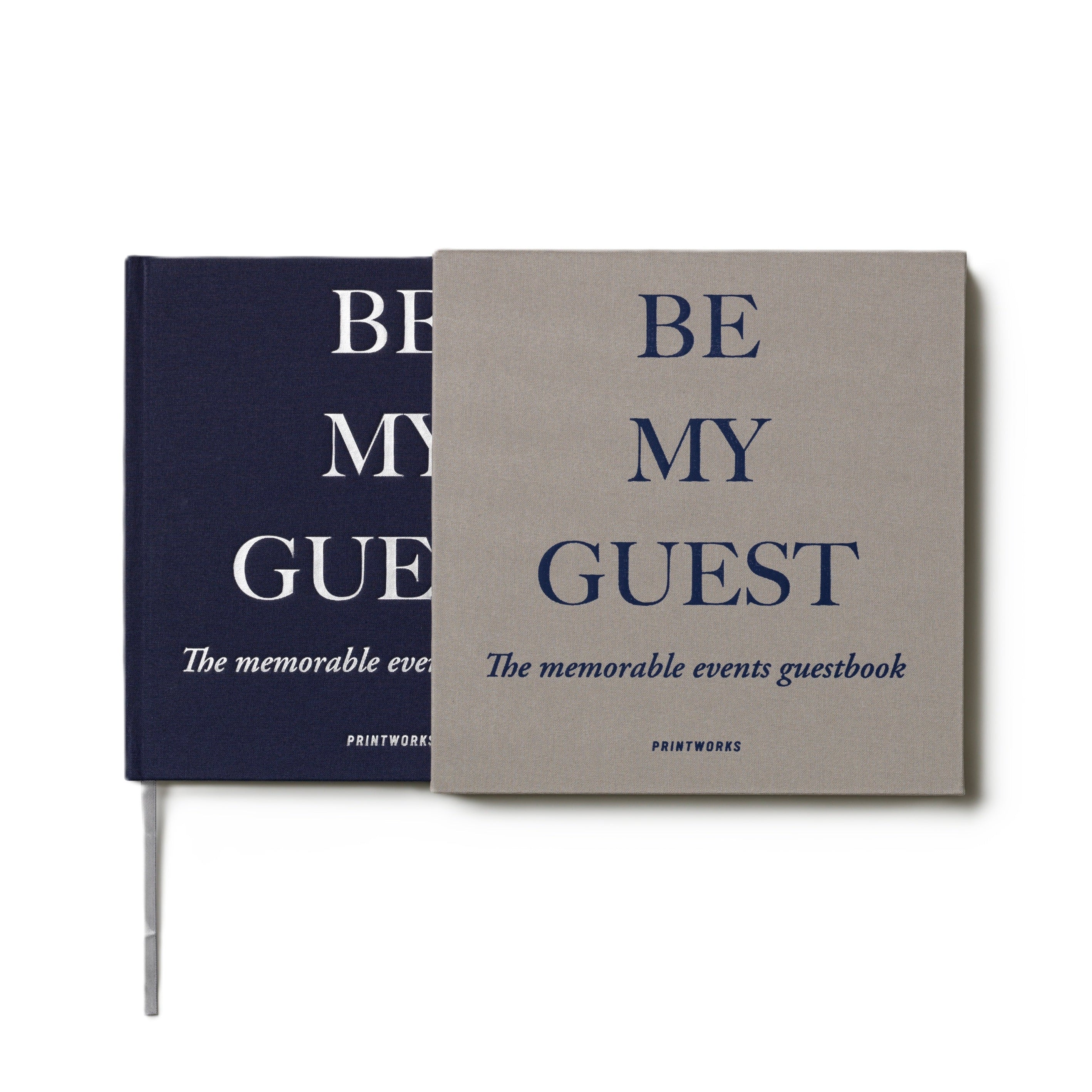 Gästebuch BE MY GUEST grau mit navy