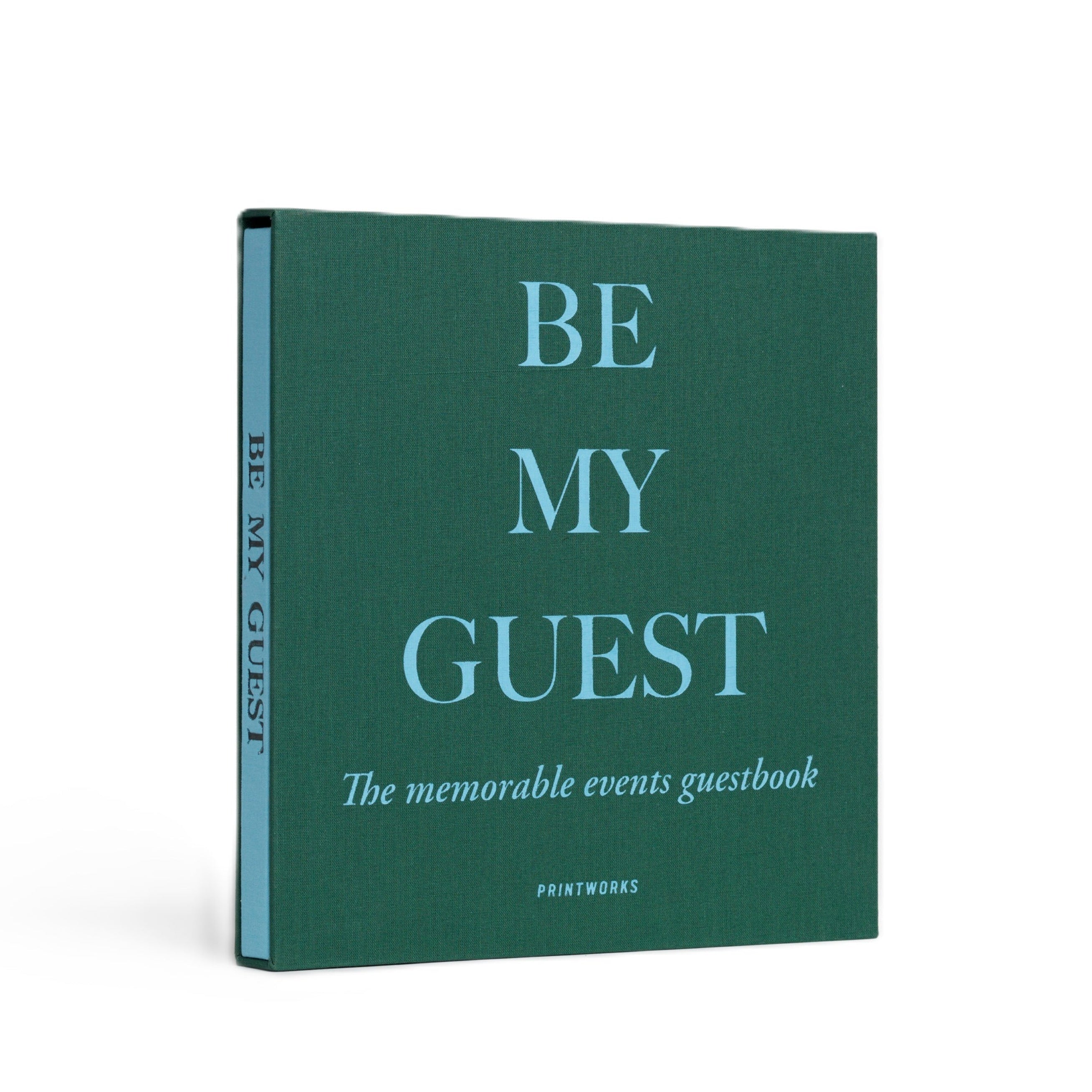 Gastenboek BE MY GUEST groen met blauw