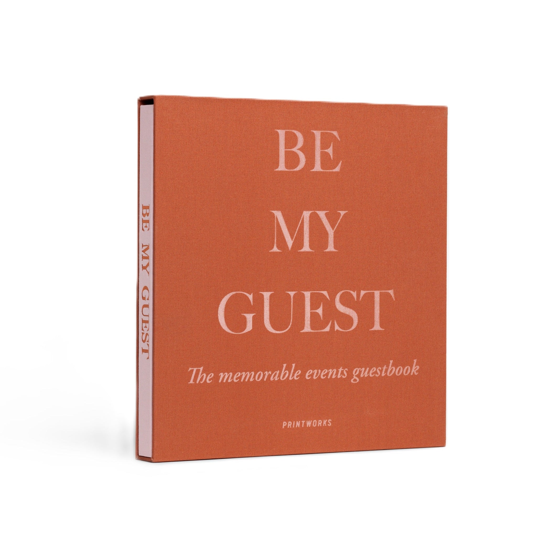Gastenboek BE MY GUEST rood met roze