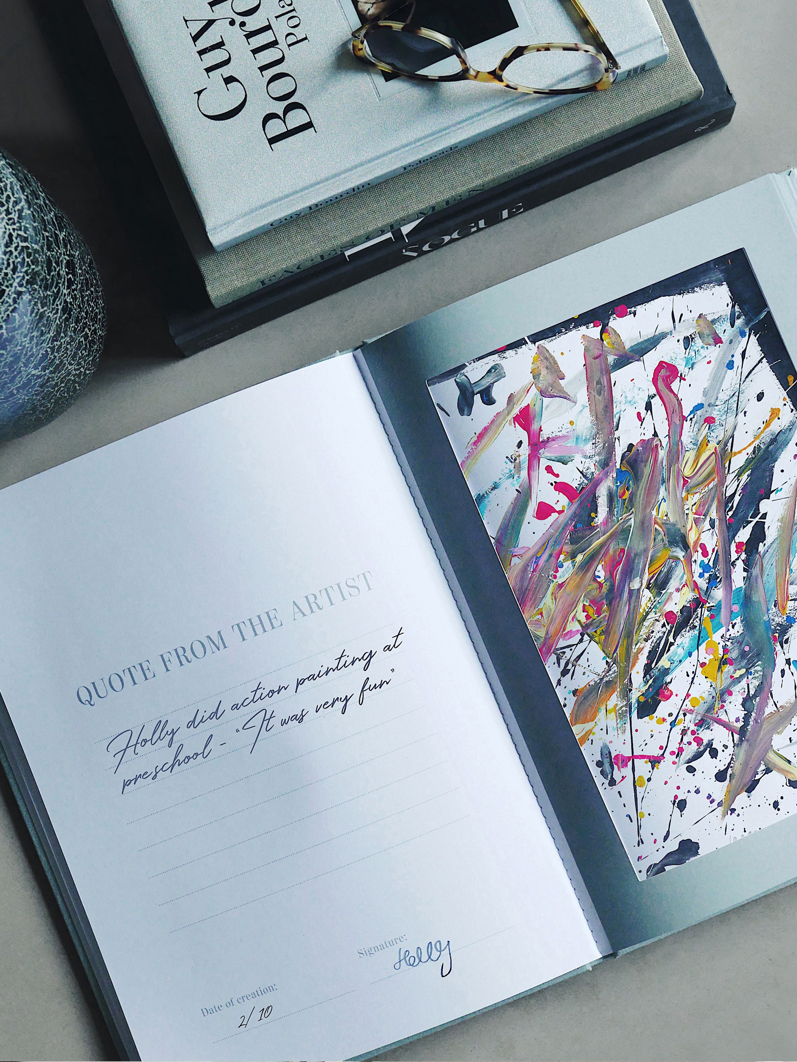 Album voor tekeningen GREAT ART grijs met zwart