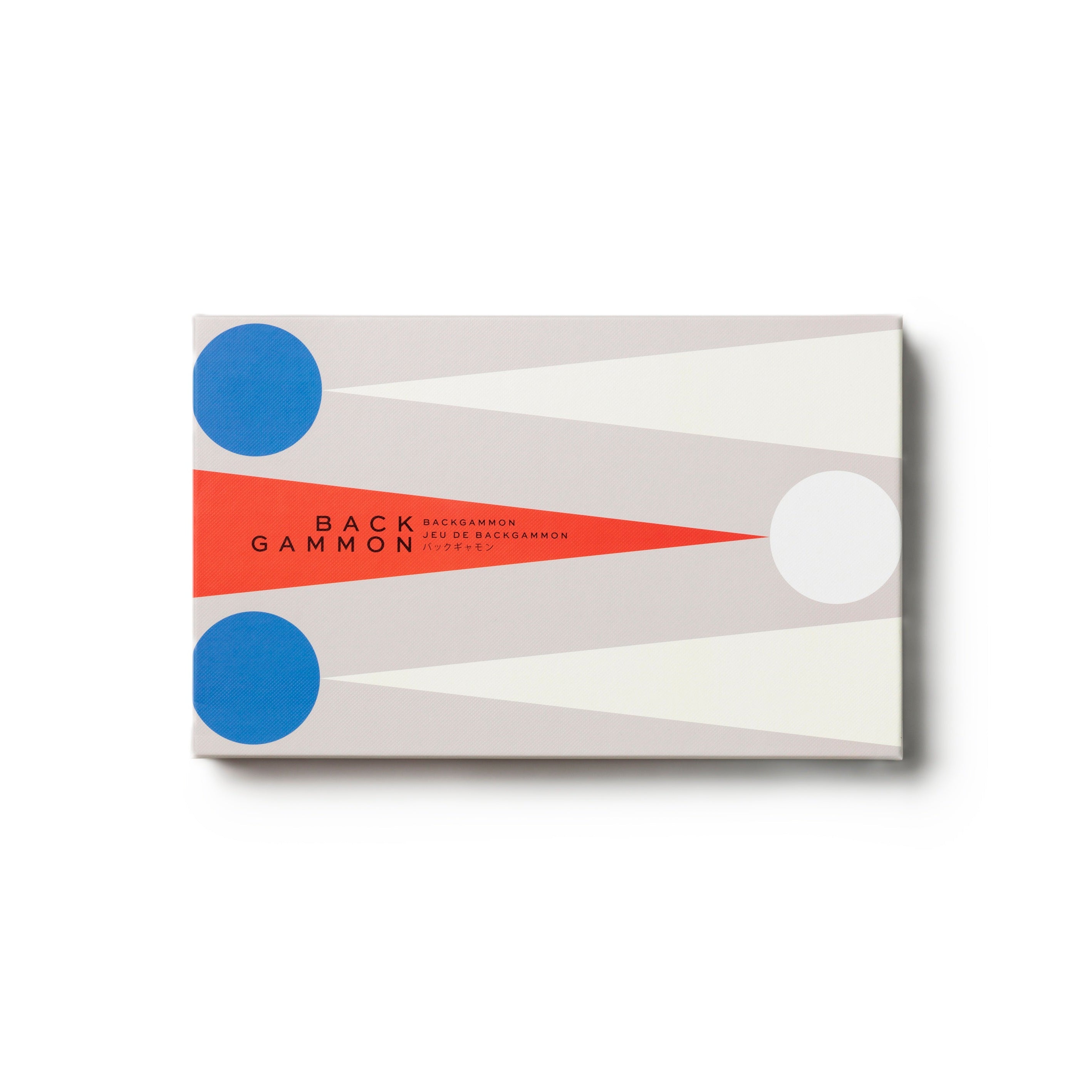 Gray BACKGAMMON Game Set with Red and Blue