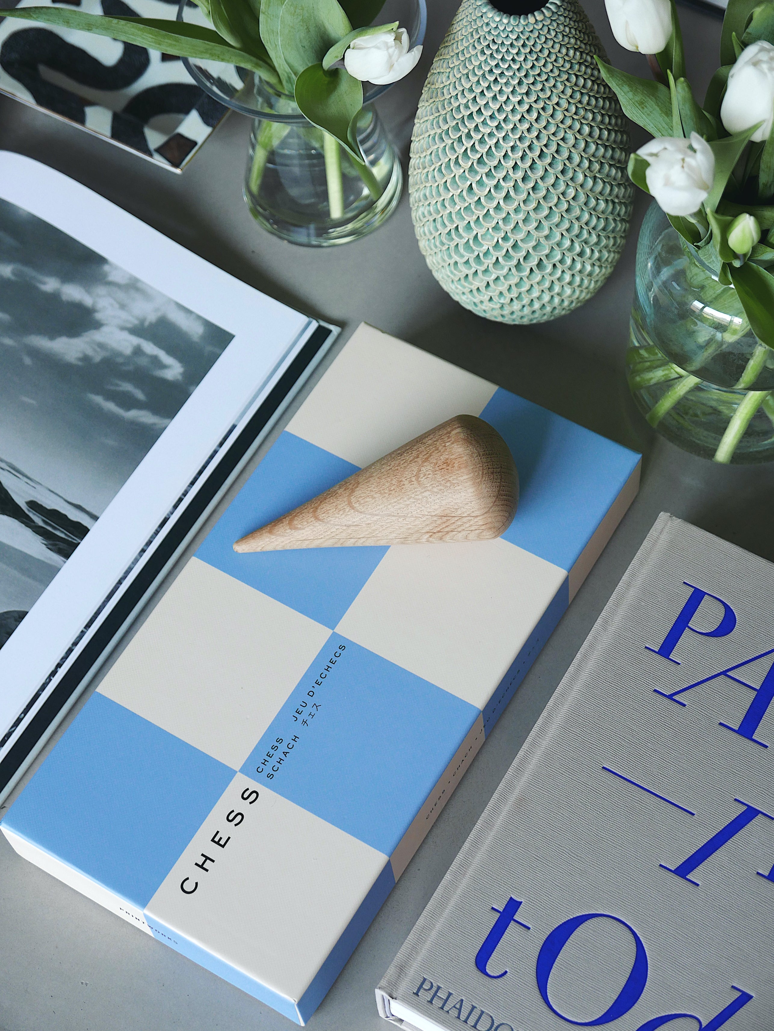 Speelset voor schaken PLAY CHESS blauw met wit