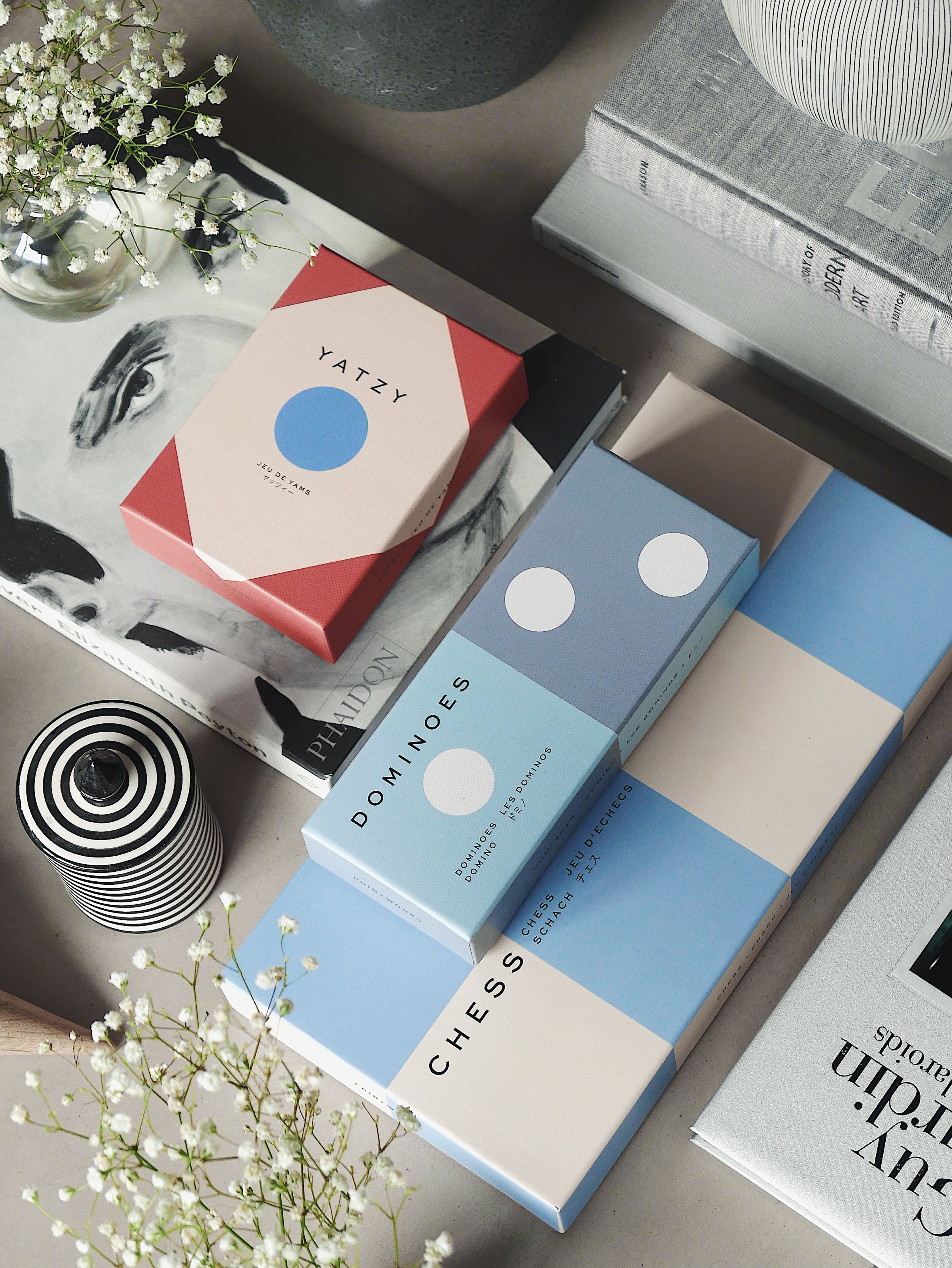 Speelset voor schaken PLAY CHESS blauw met wit