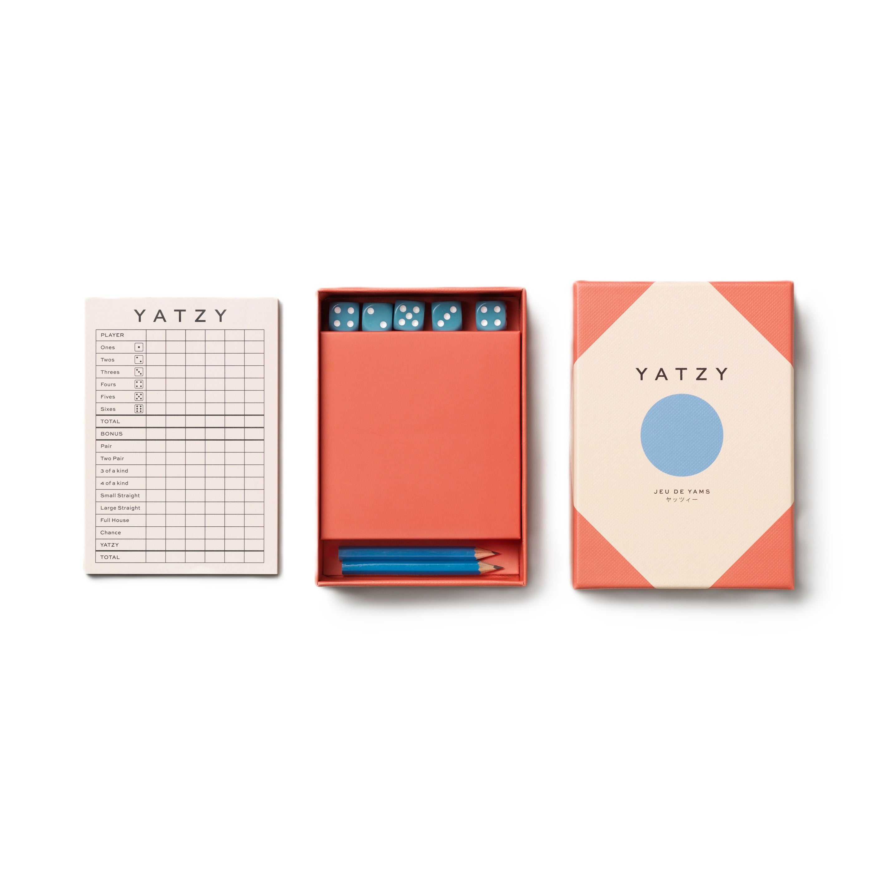 YATZY Würfelspiel rot mit beige