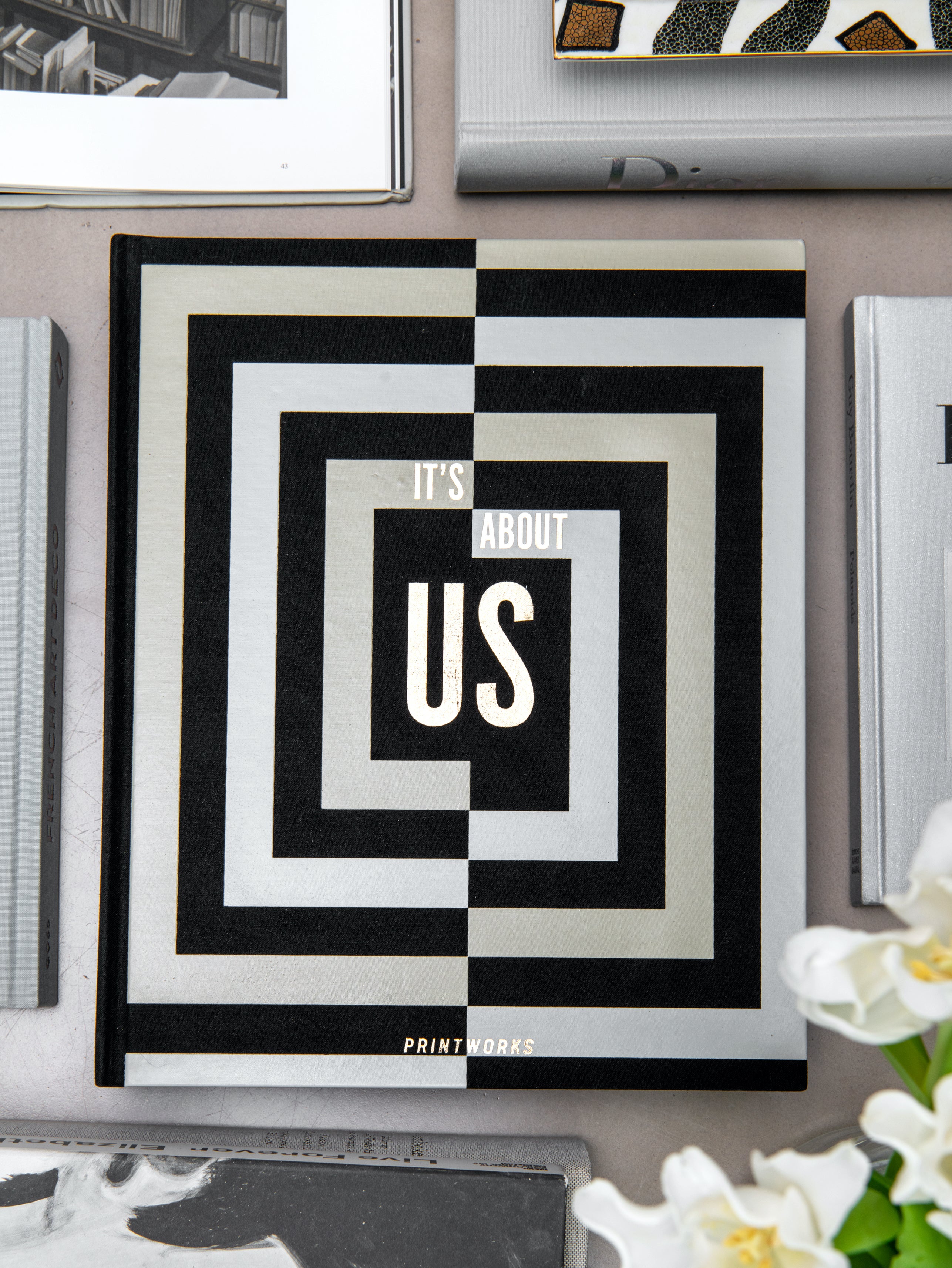 Photo Album IT'S ABOUT US black with white and gold