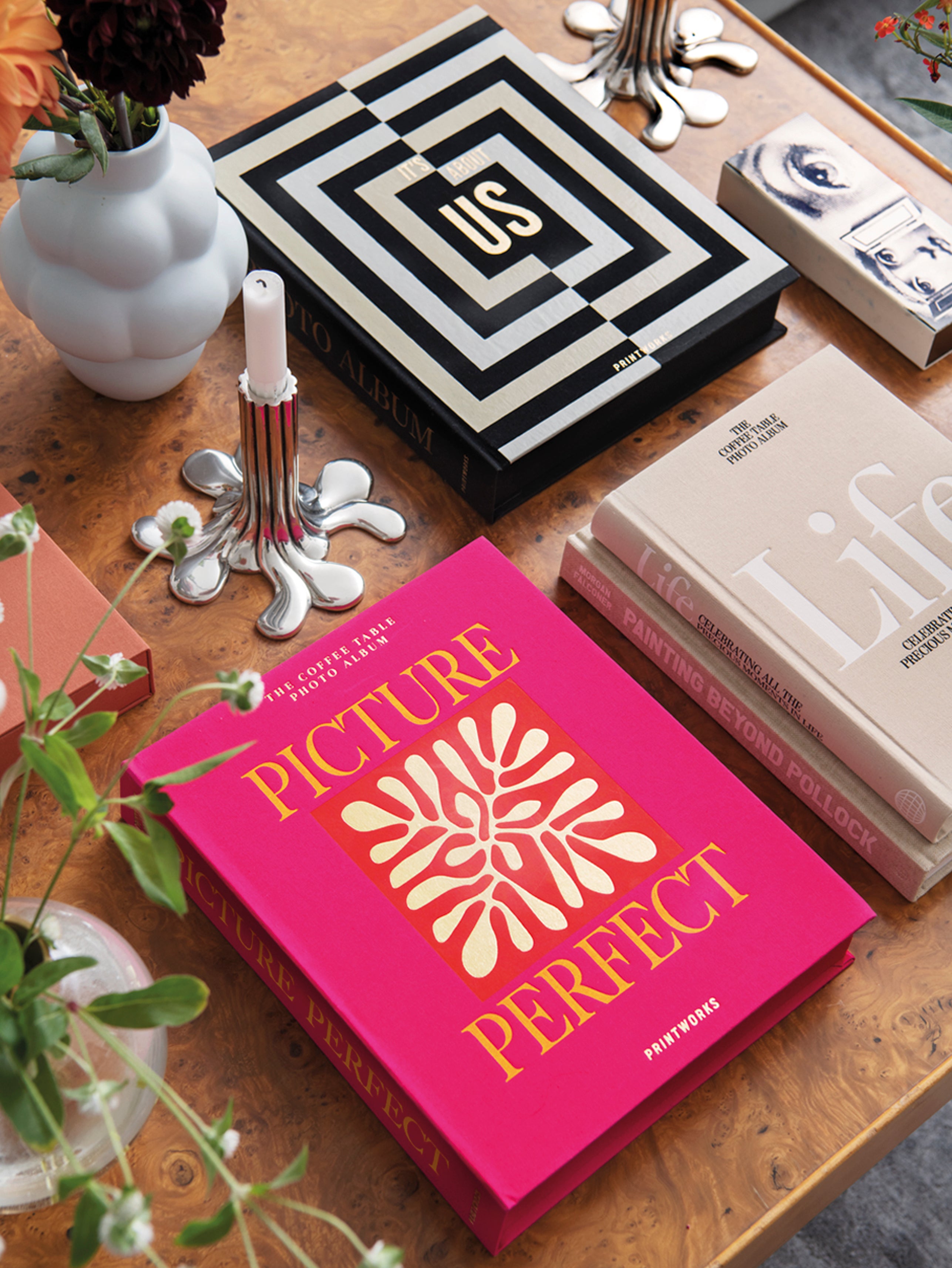 PICTURE PERFECT Photo Album Pink with Gold