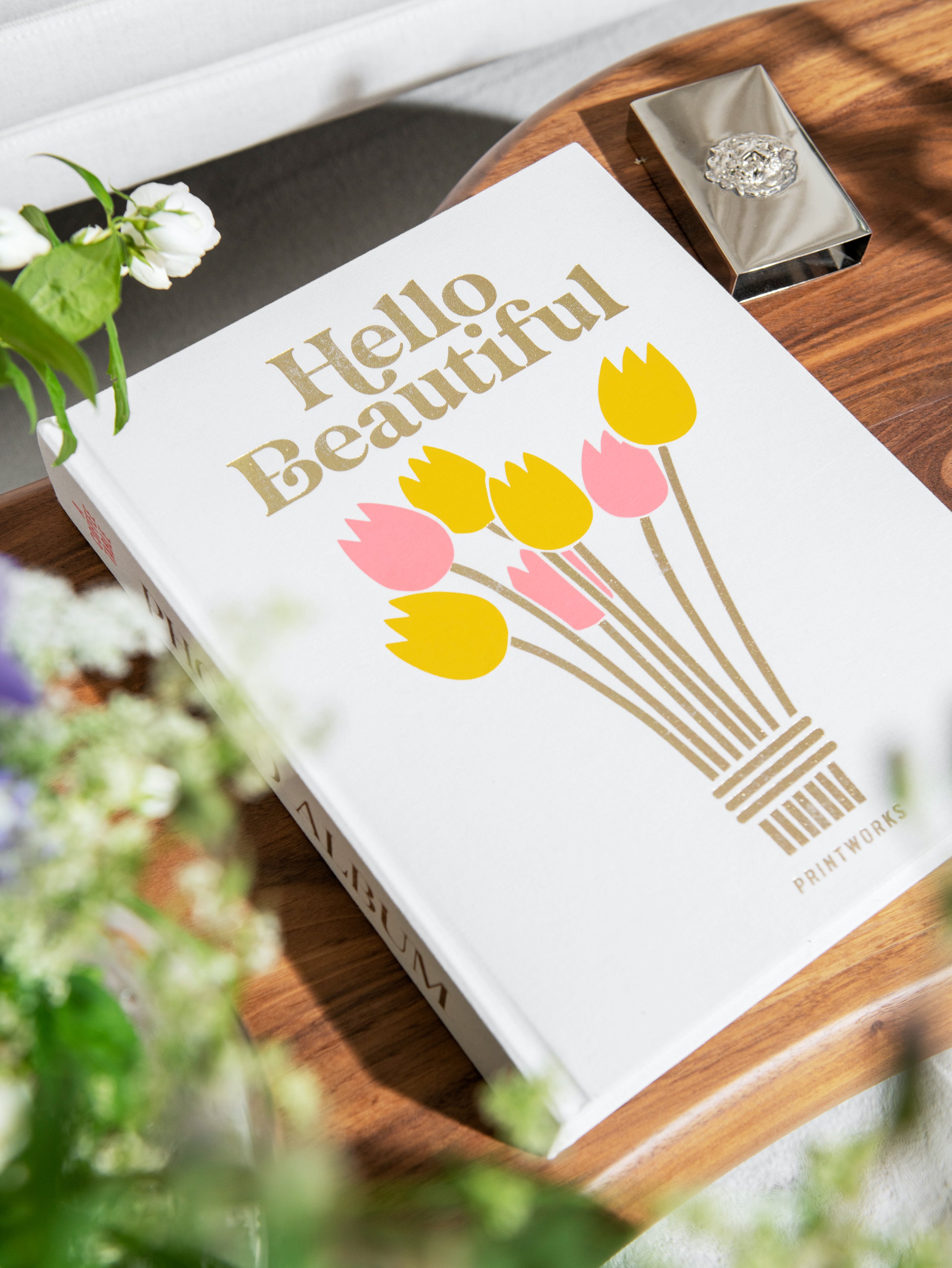 Fotoalbum HELLO BEAUTIFUL weiß mit Gold