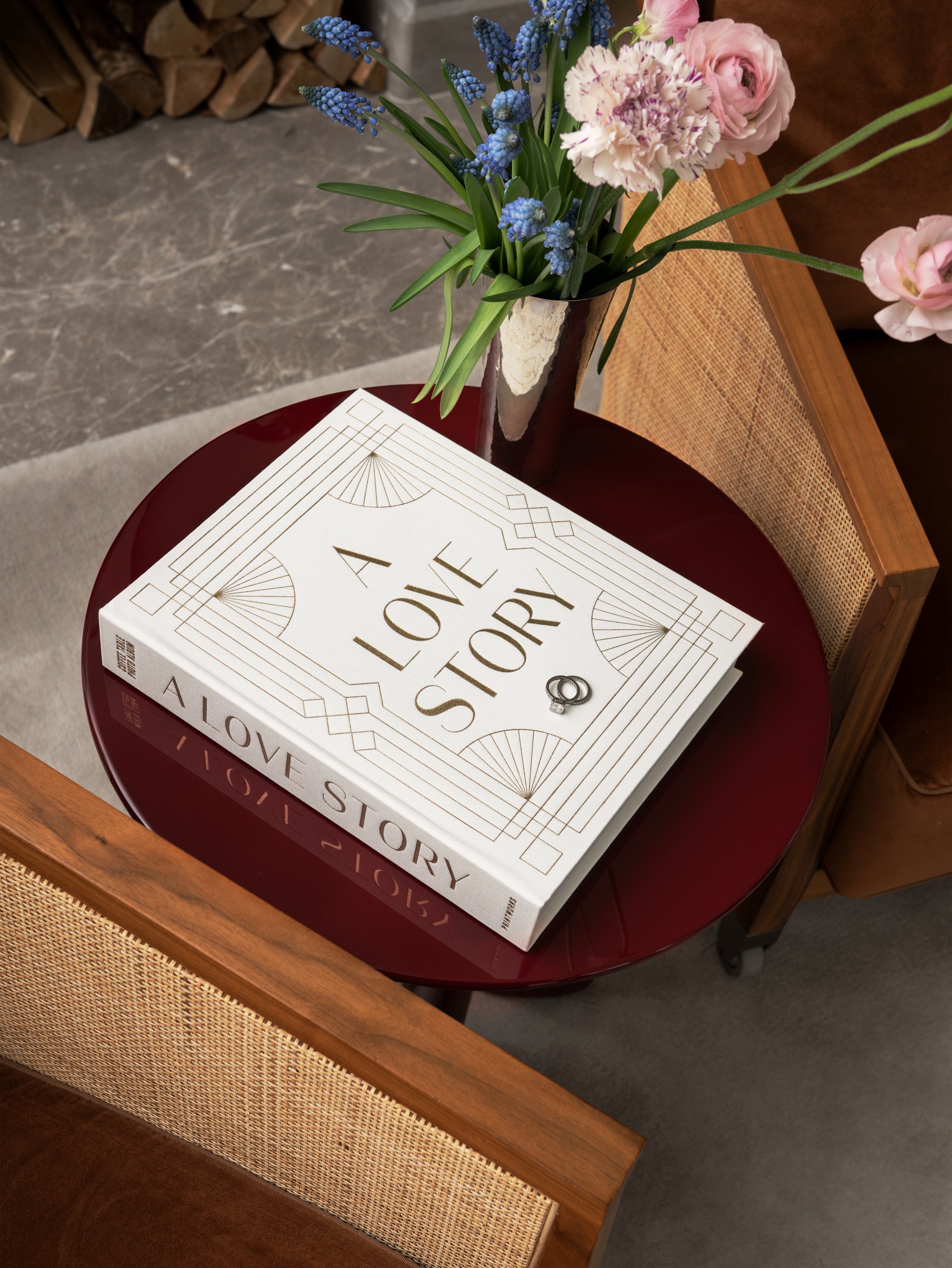 Fotoalbum A LOVE STORY weiß mit Gold