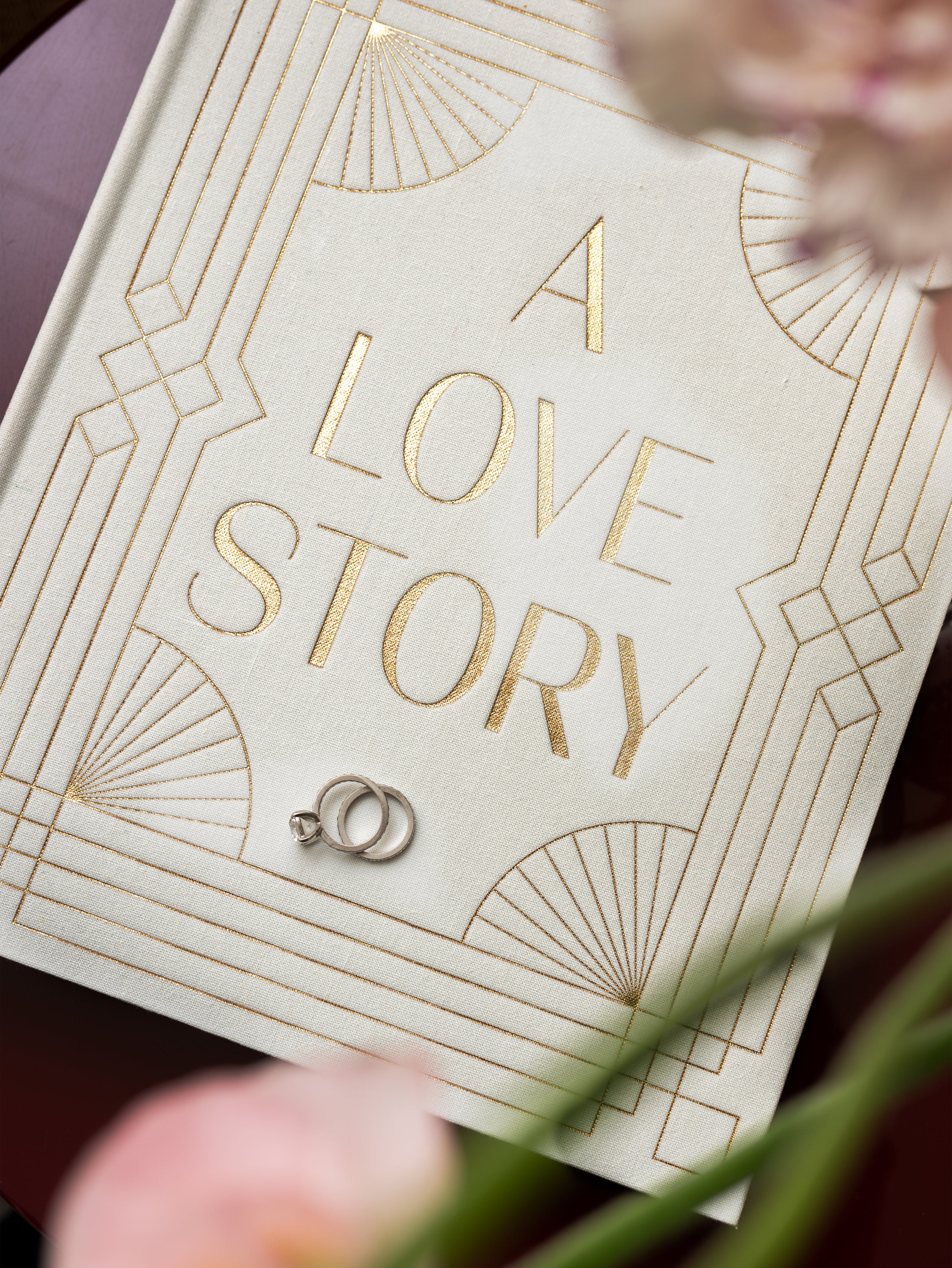 Fotoalbum A LOVE STORY weiß mit Gold