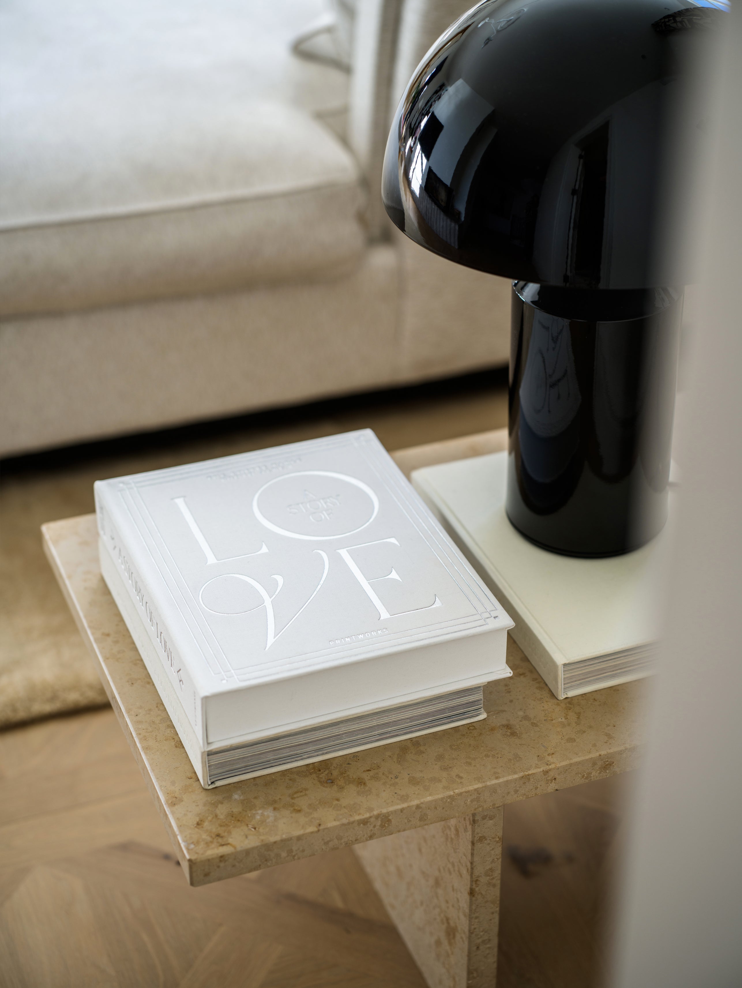 A STORY OF LOVE White Photo Album with Silver