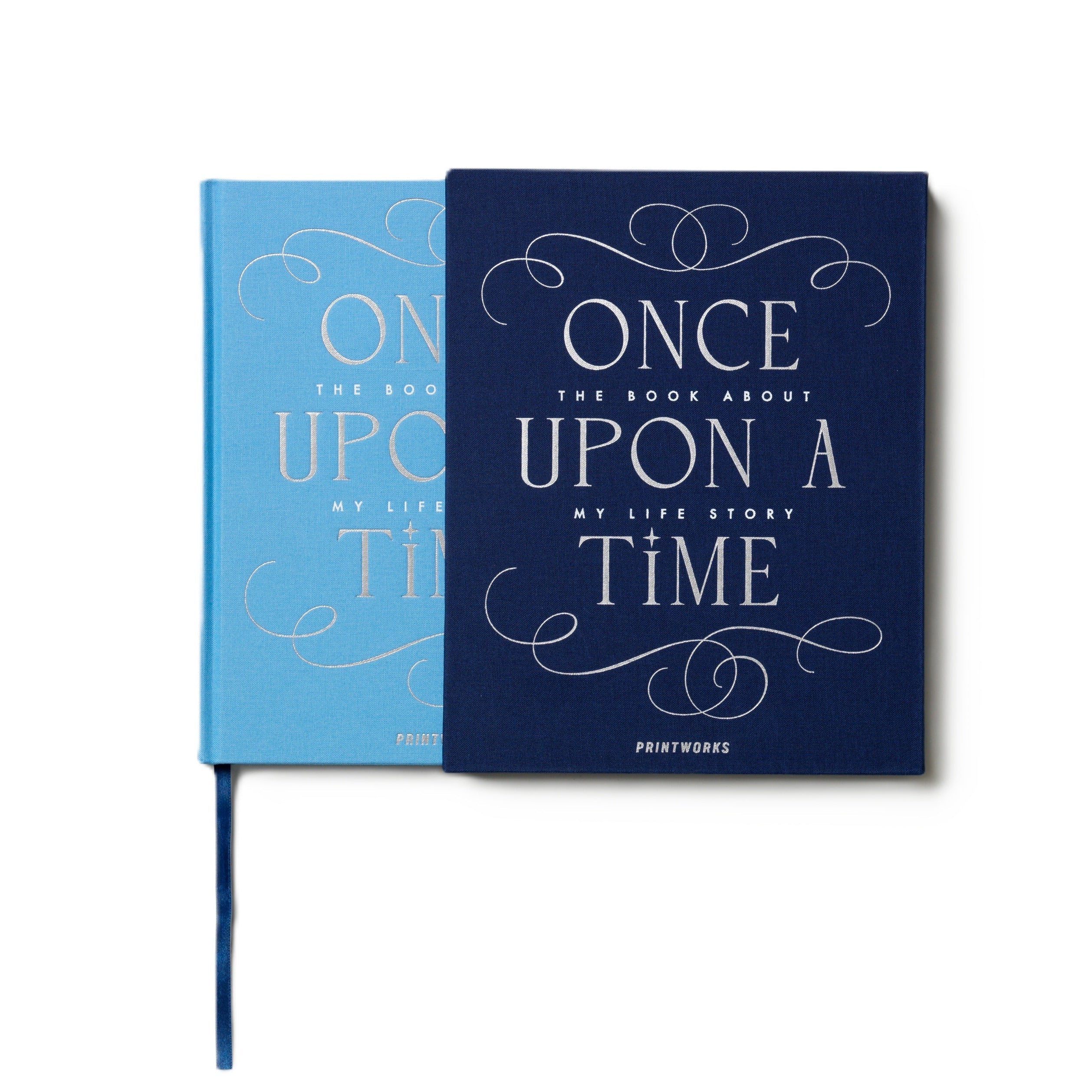 Herinneringsboek ONCE UPON A TIME marineblauw met blauw