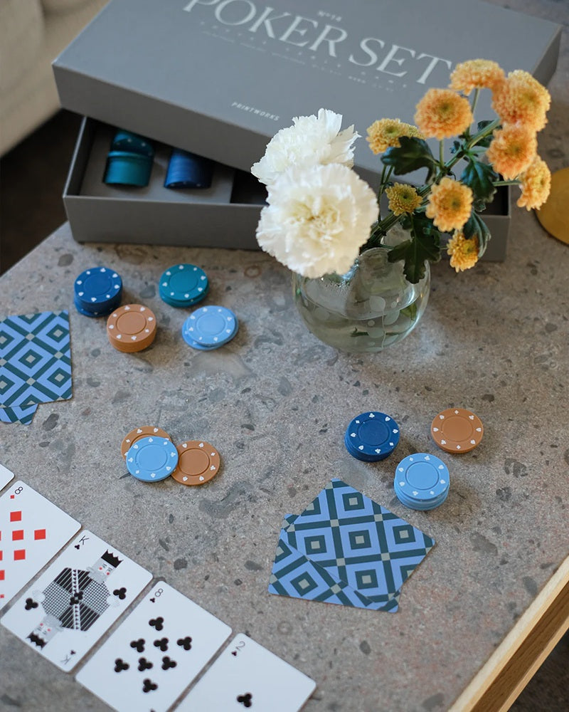 Poker Set grau