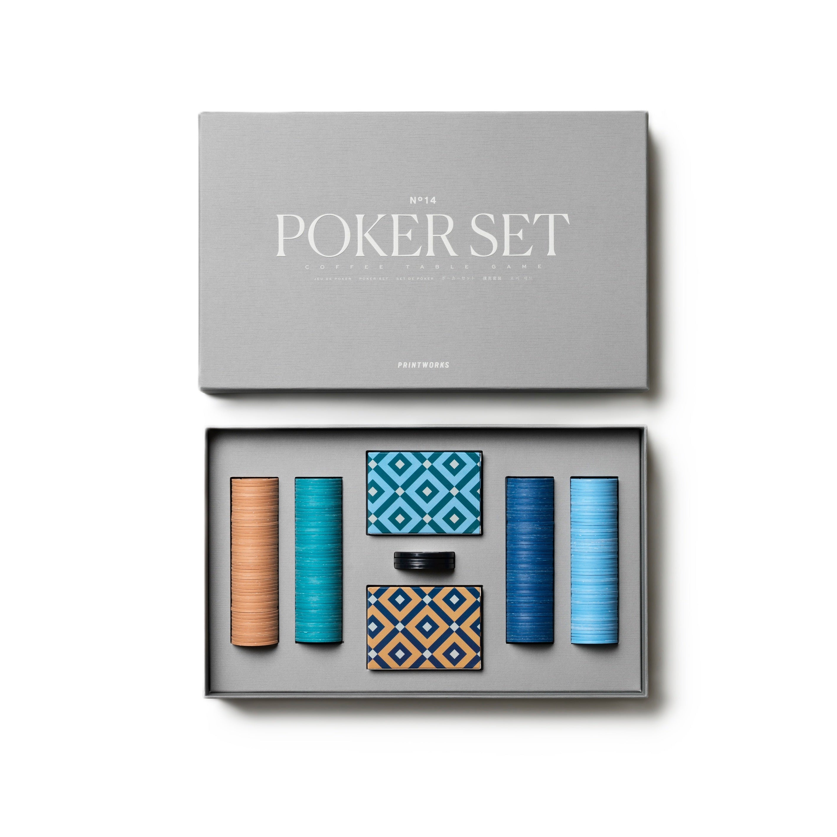 Poker Set grau