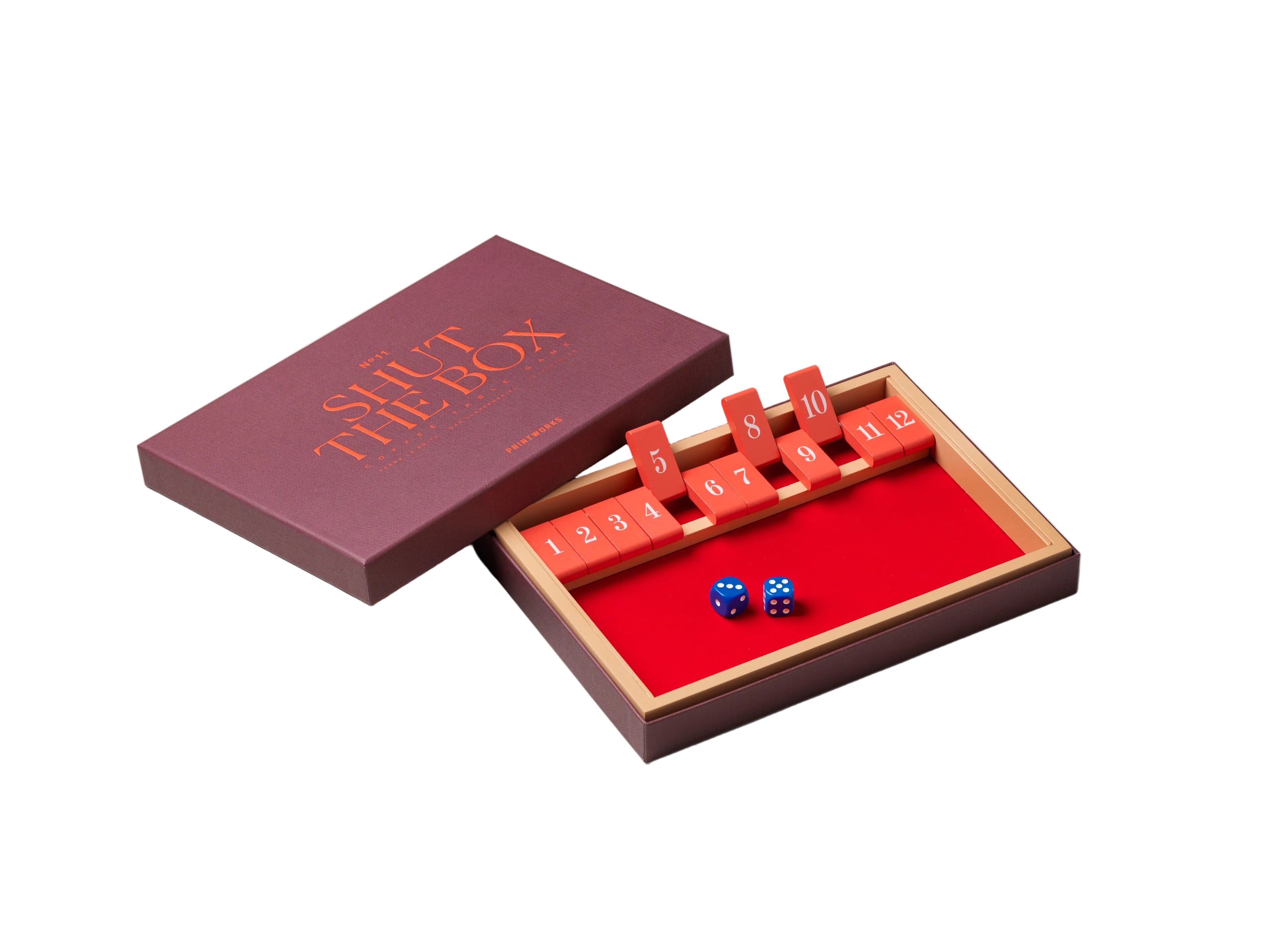 Gra planszowa SHUT THE BOX bordeaux