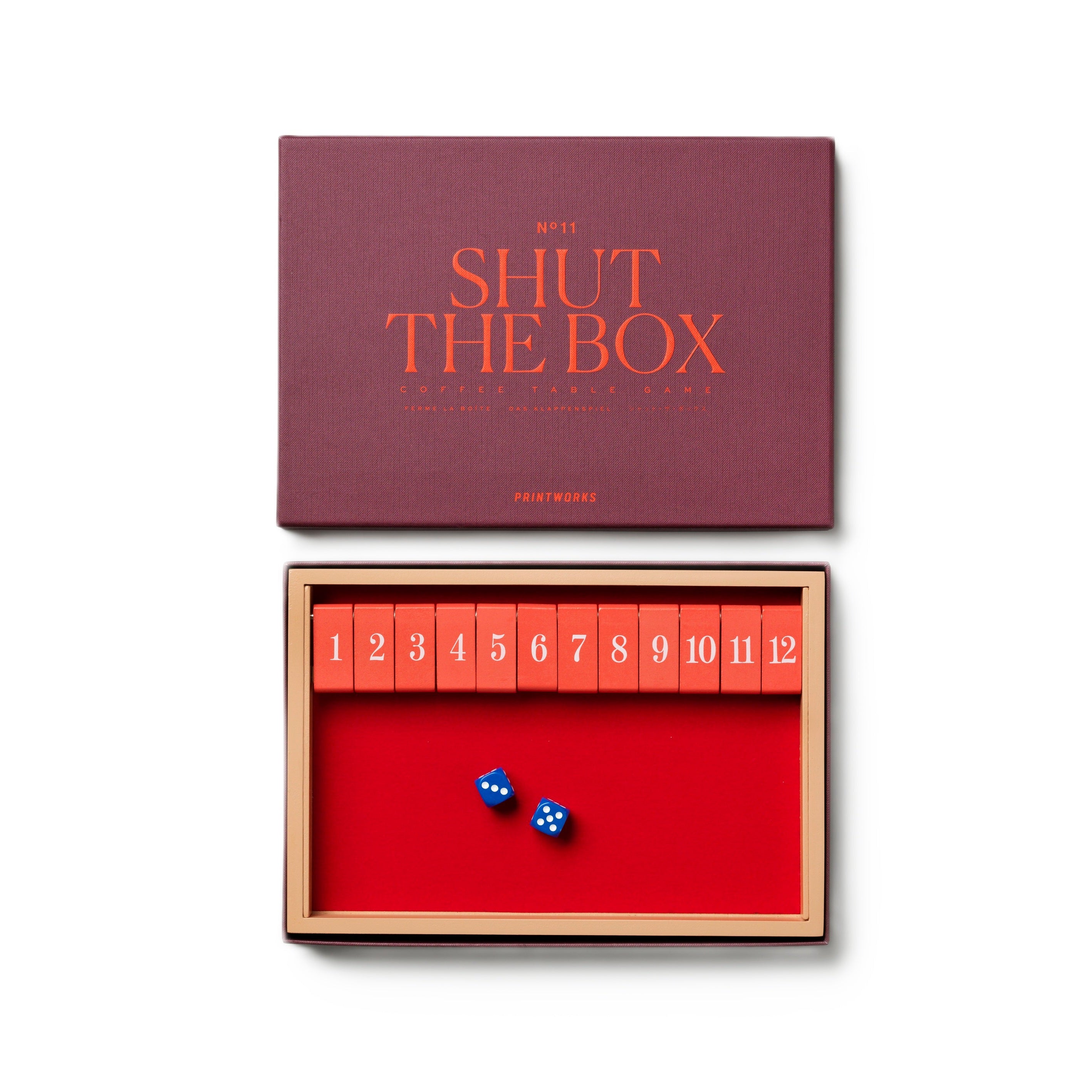Gra planszowa SHUT THE BOX bordeaux