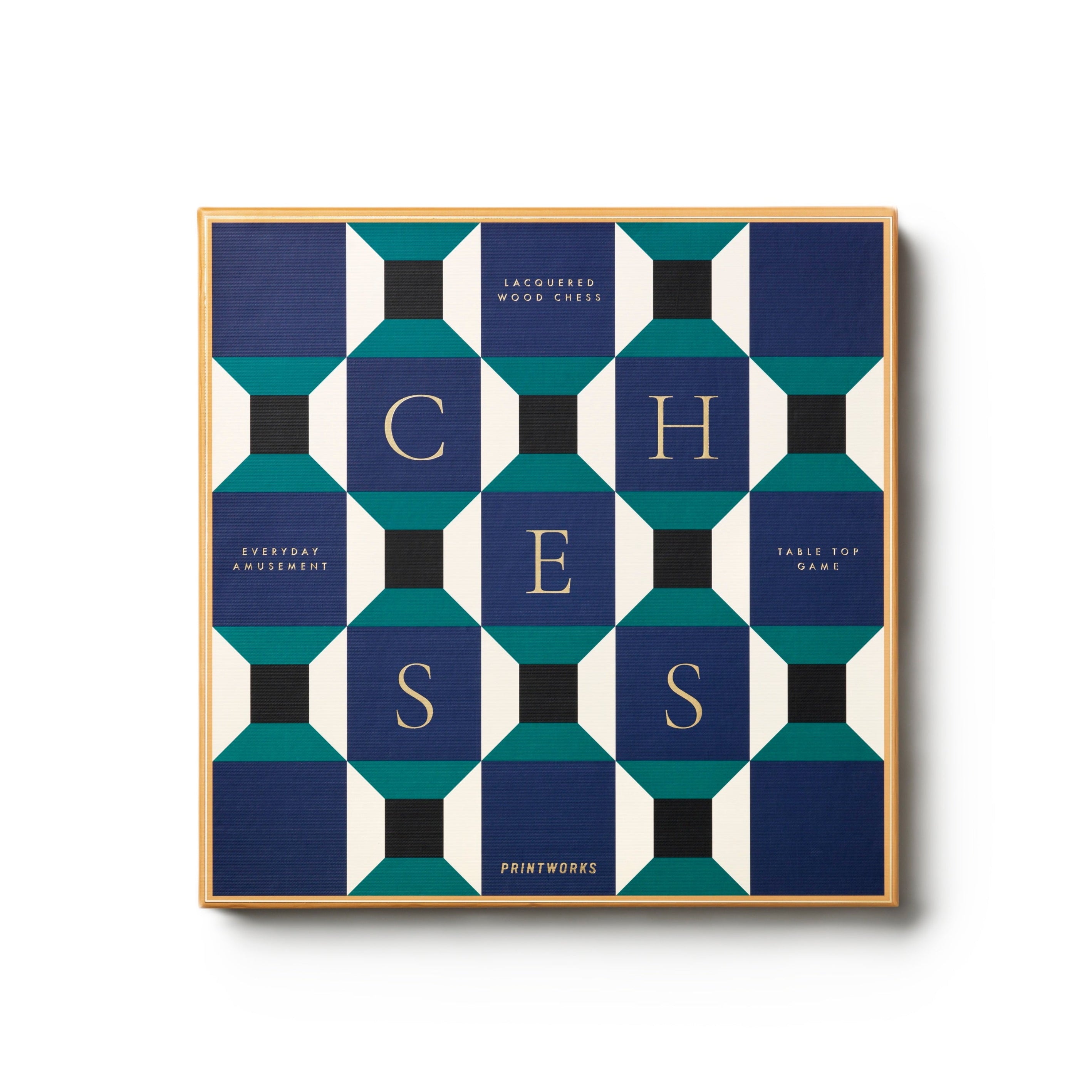 Schachspiel LACQUERED CHESS ATHENA blau