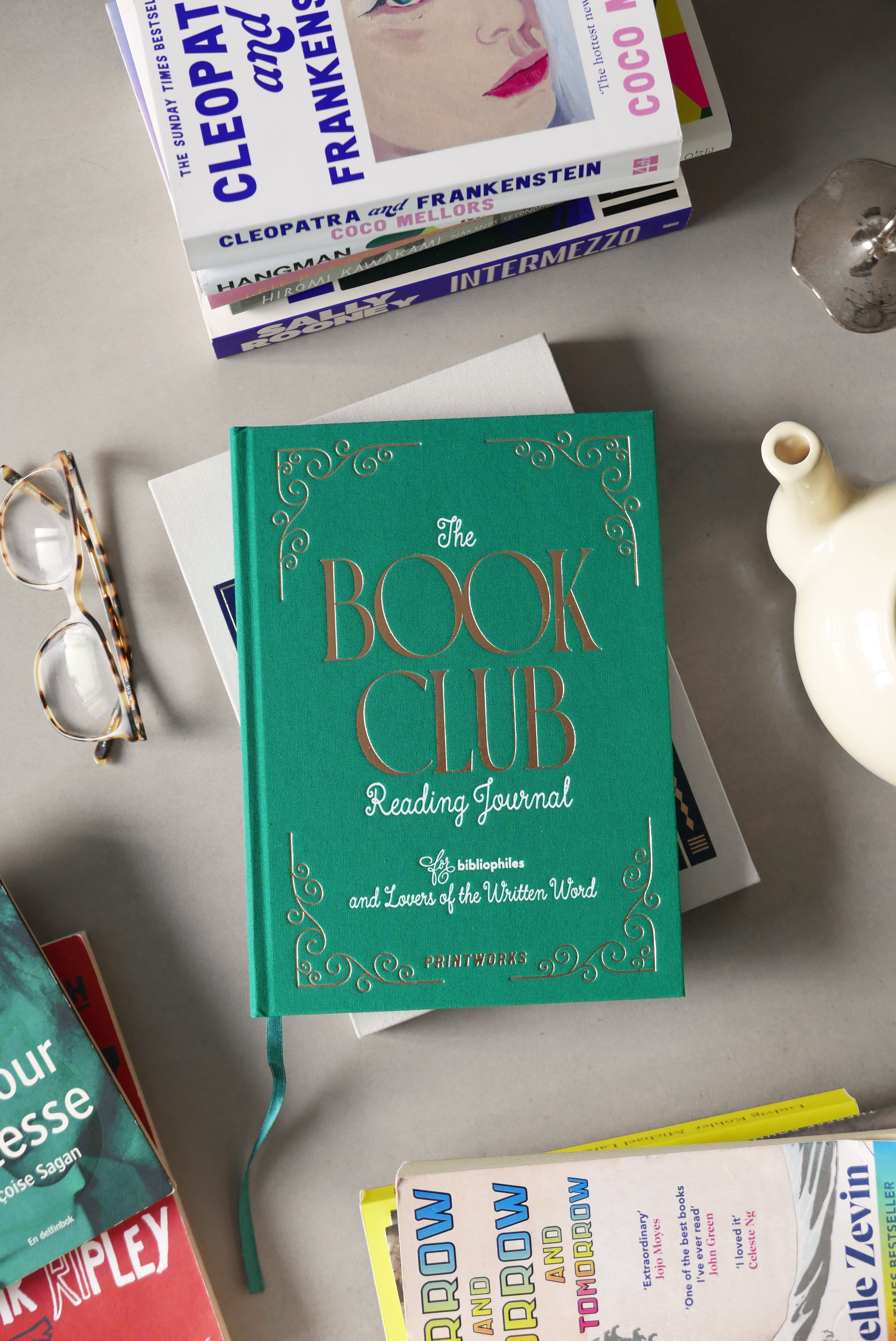 Lesetagebuch THE BOOK CLUB grau mit grün